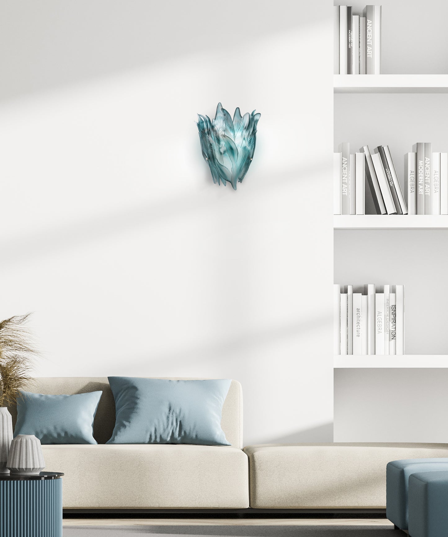 Végétale Applique Bleu-gris