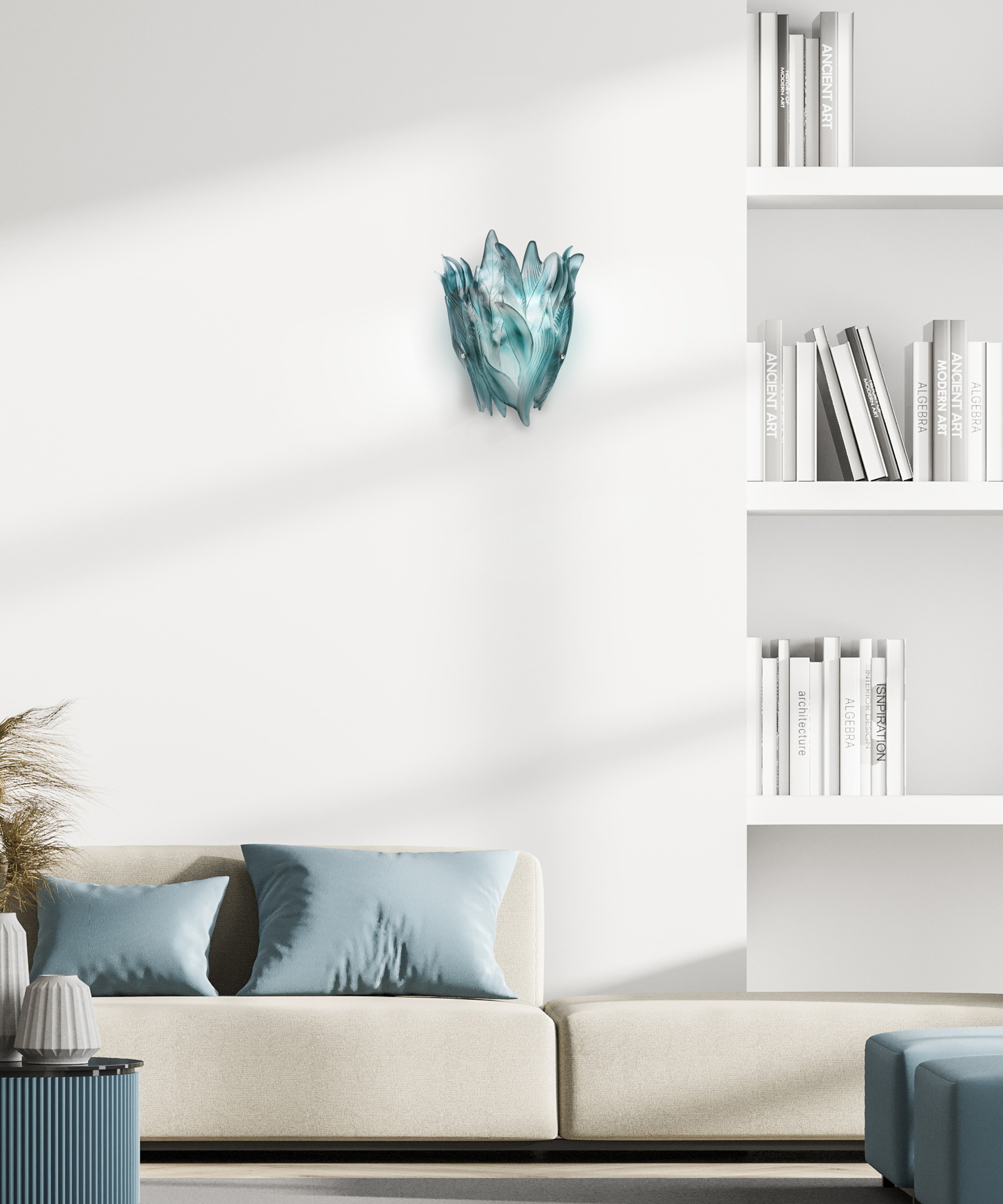 Végétale Applique Bleu-gris