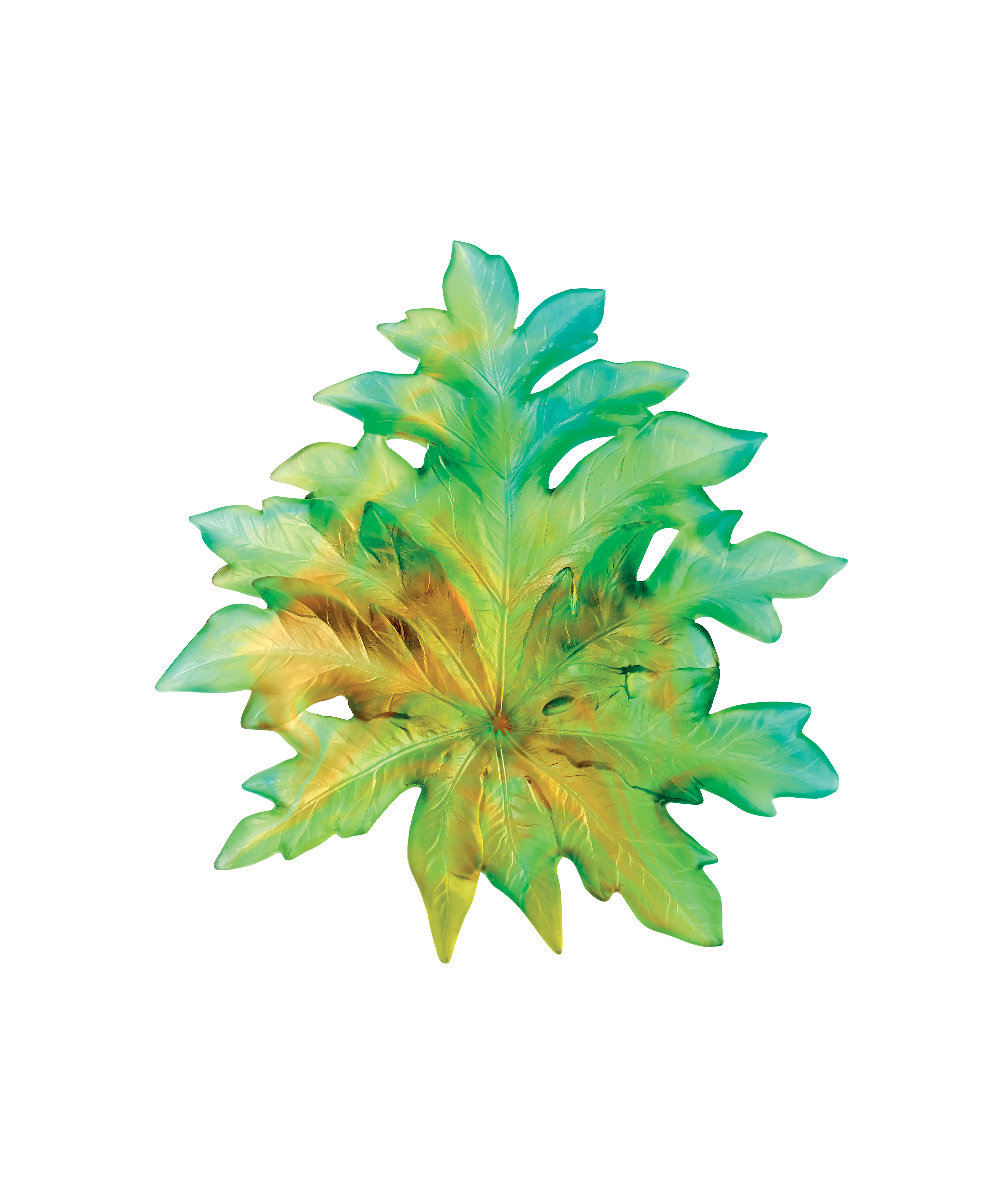 Bornéo Feuille murale petit modèle - fixation longue Verte de Emilio Robba