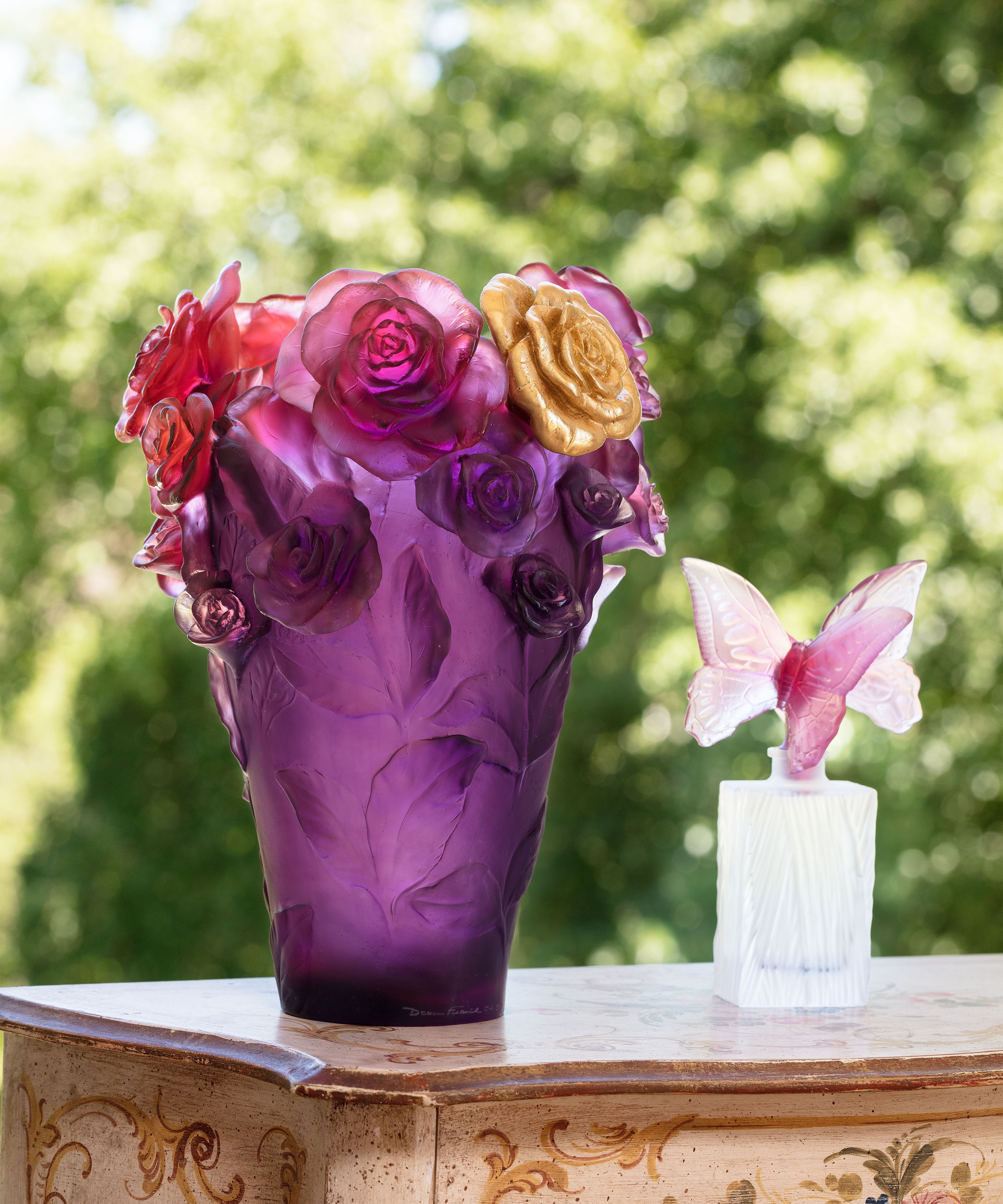 Flacon de parfum prestige couple de papillons