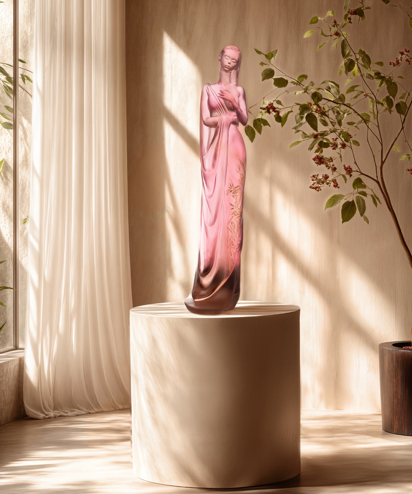 Pink and gold Lys d'eau by Marie-Paule Deville-Chabrolle 50ex