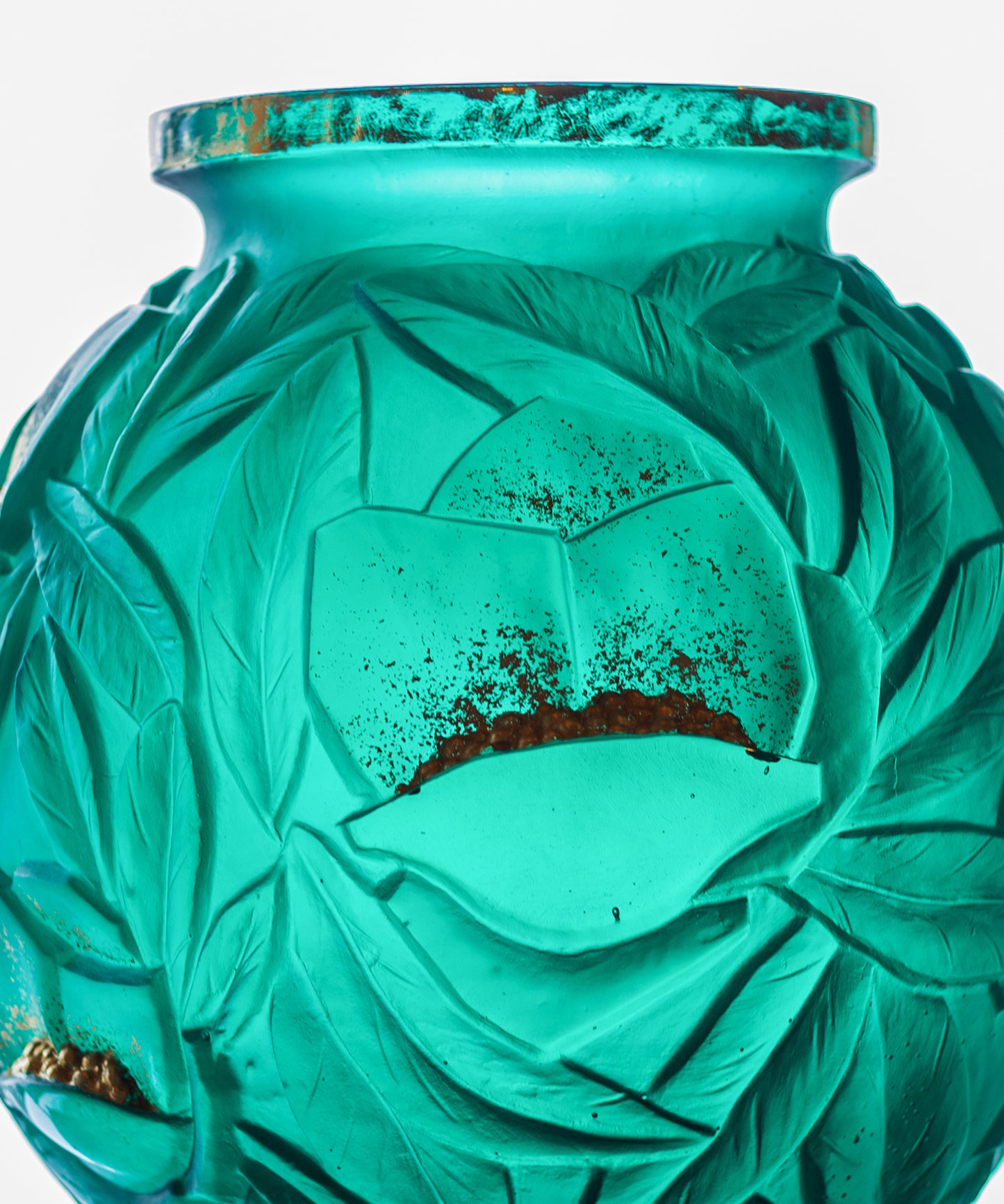 Empreinte Vase grand modèle Vert, finition or 75ex