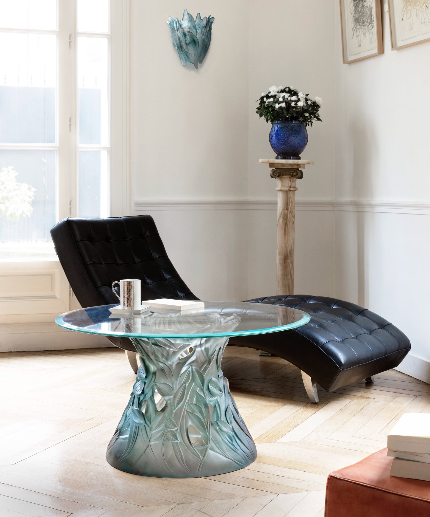 Végétale Table basse grand modèle Bleu-gris