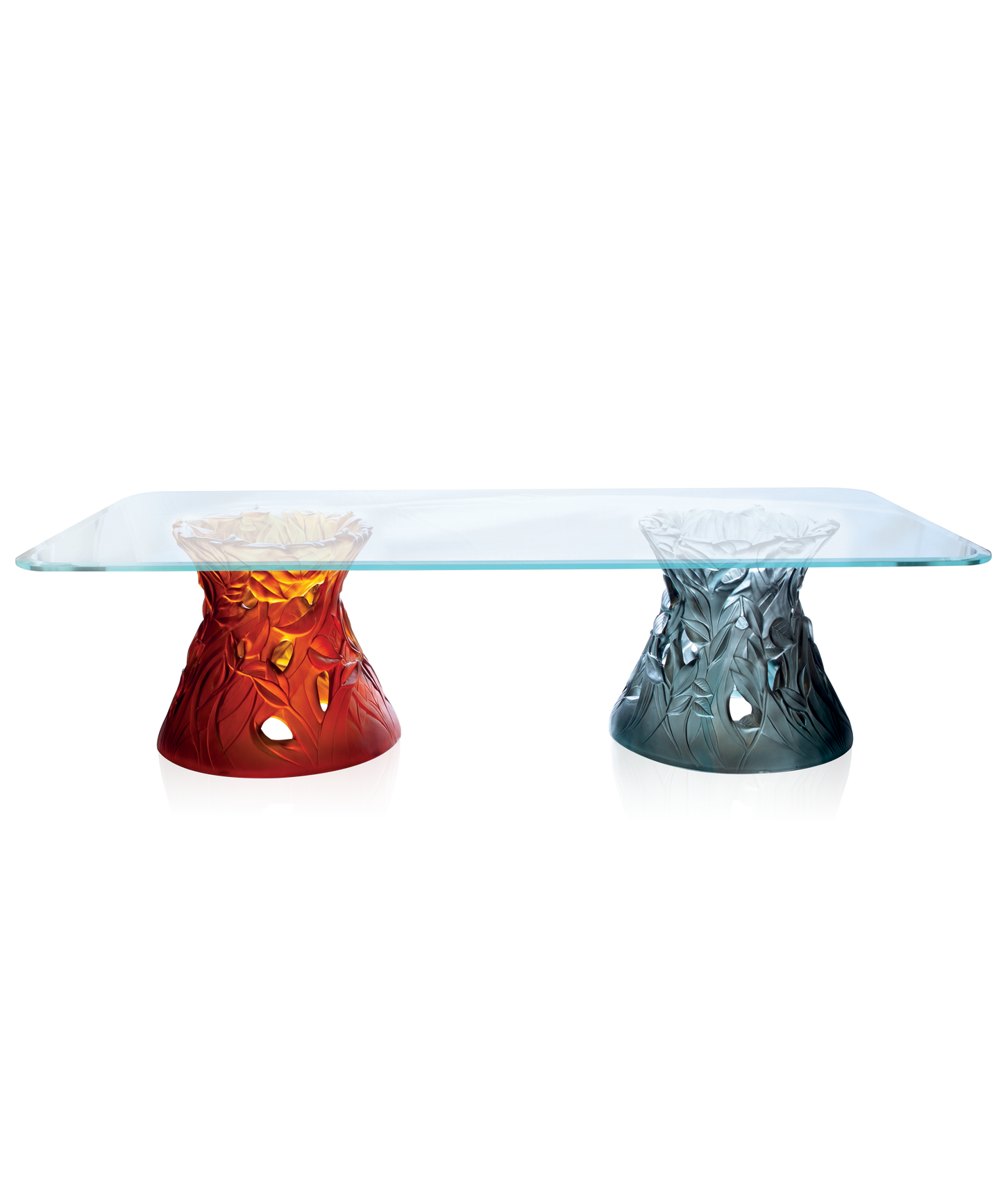 Végétale Table basse grand modèle Ambre et Bleu-gris