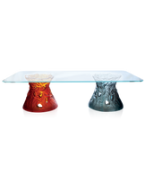 Végétale Table basse grand modèle Ambre et Bleu-gris