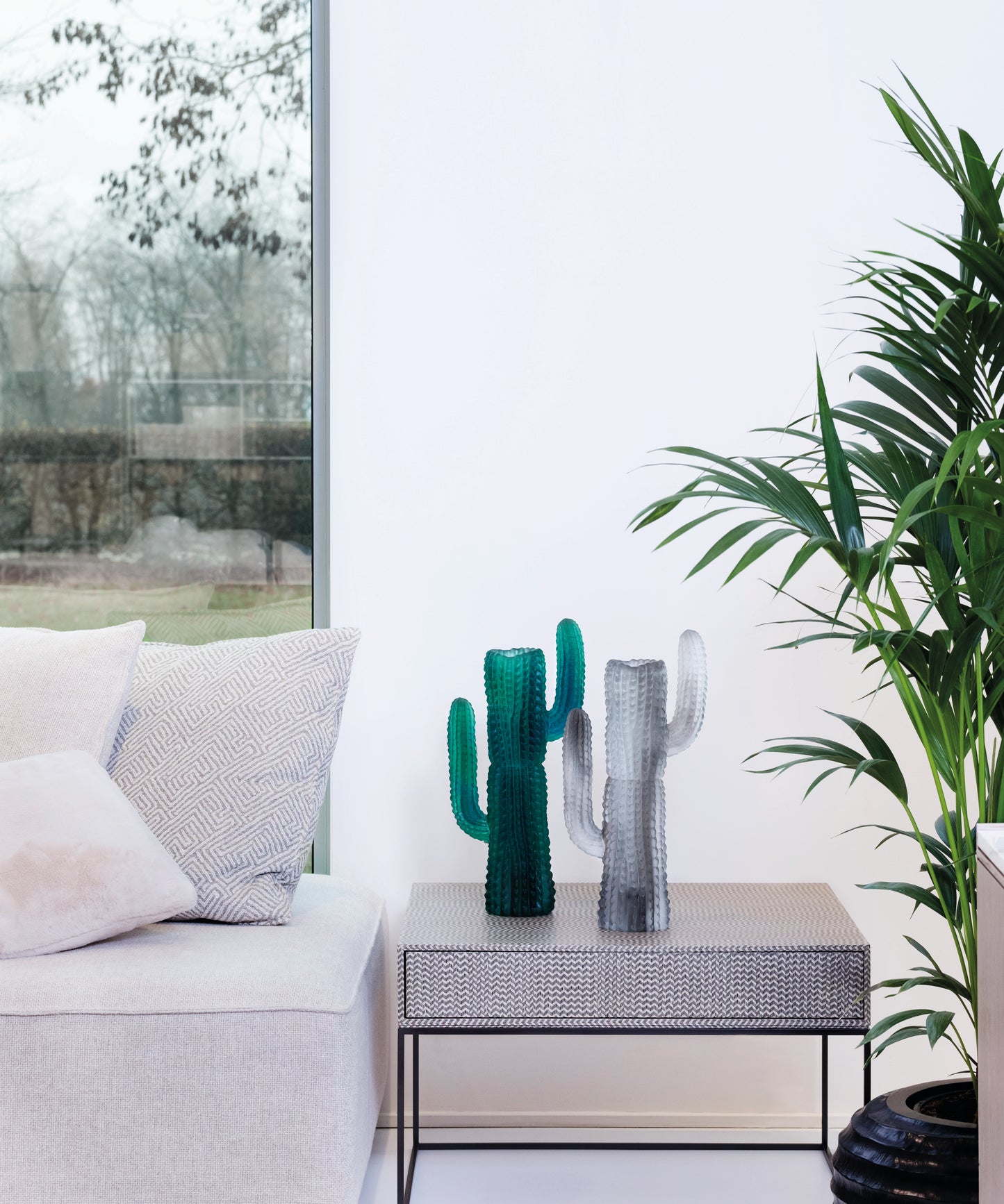 Jardin de Cactus Vase Gris de Emilio Robba