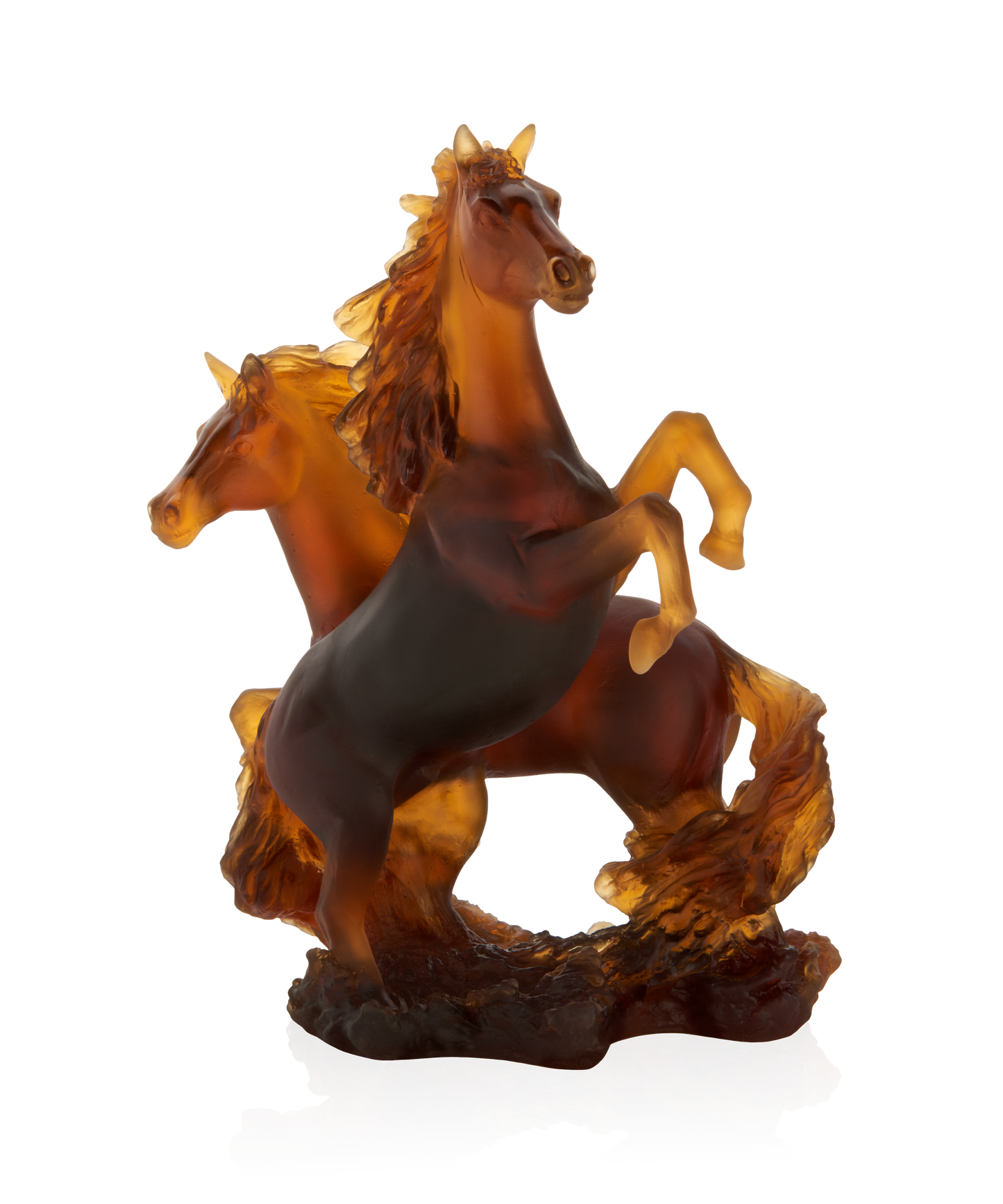 Cavalcade Sculpture deux chevaux 500ex - Daum