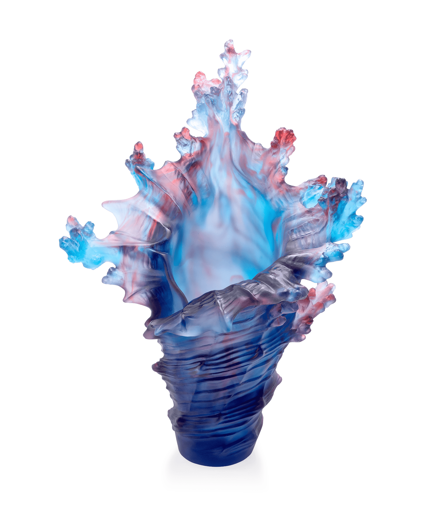 Mer de Corail Large vase Blue and red