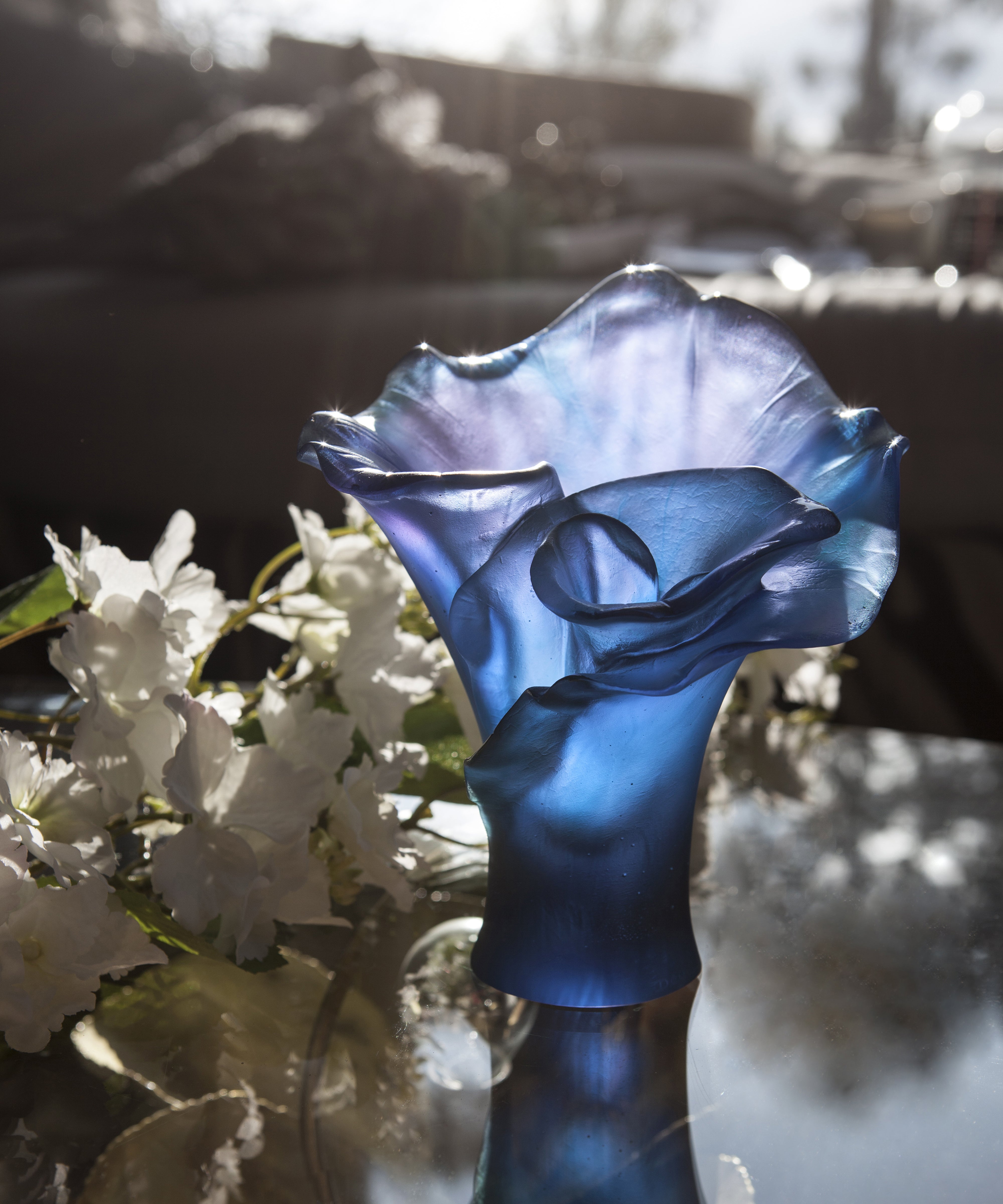 Arum Vase petit modèle Bleu nuit