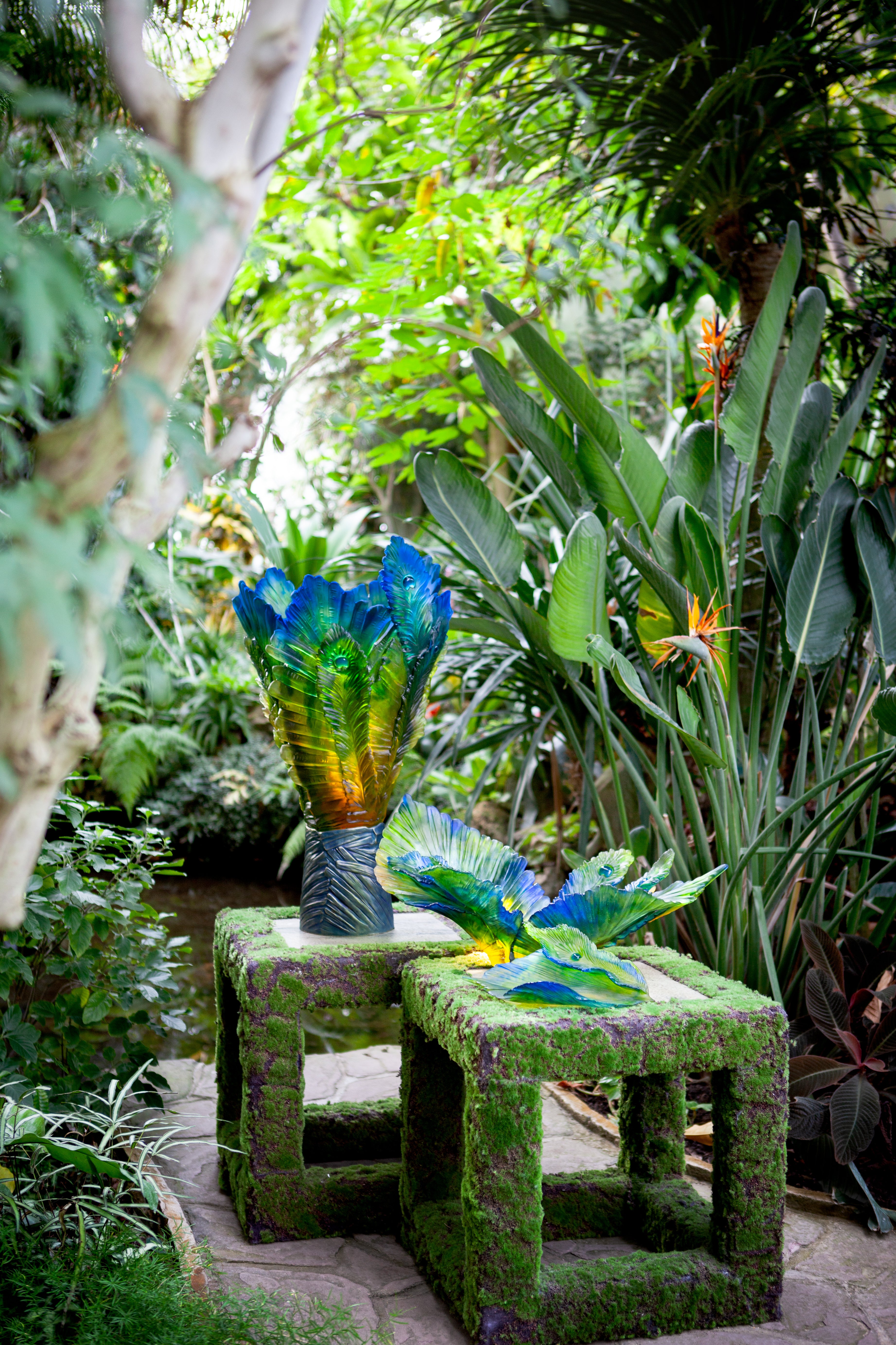 Fleur de Paon Exotique Centerpiece 99ex – Daum