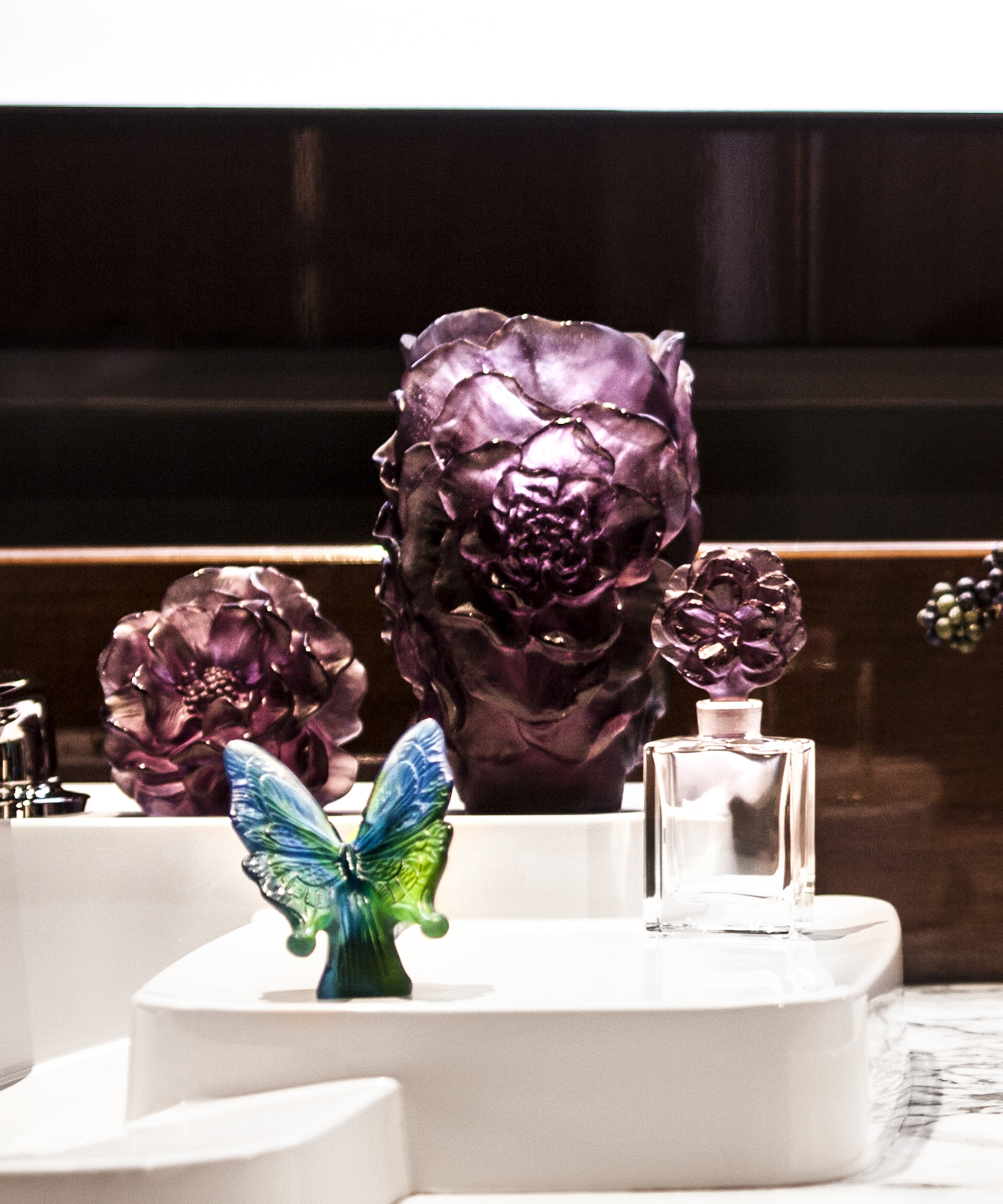 Camelia Small vase Purple – Daum