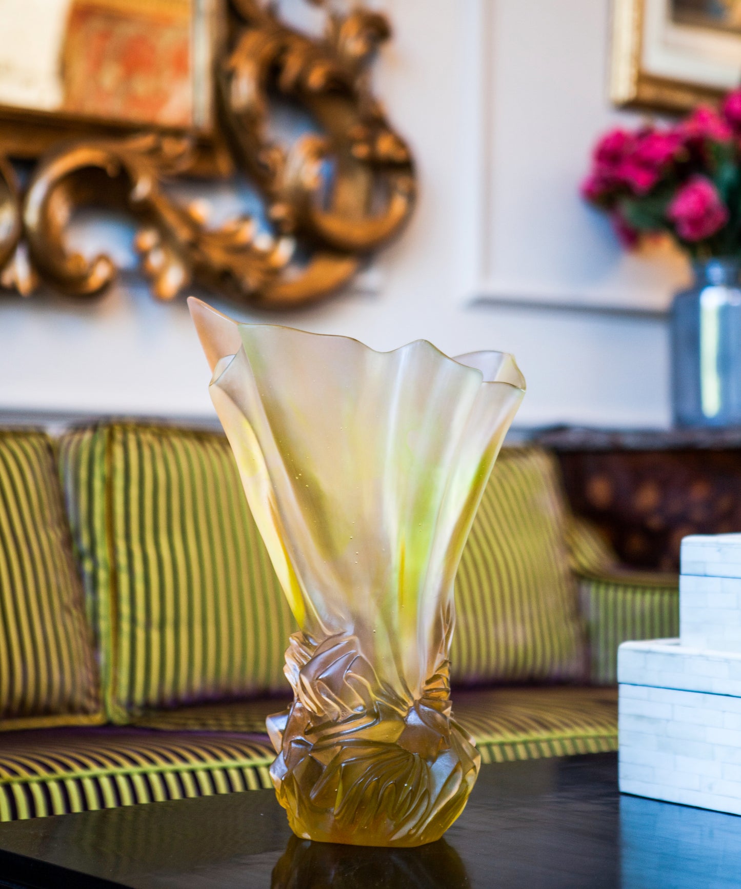 Collection Croisière Vase grand modèle Rose et vert