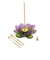 Jardin de Lotus Porte encens Violet-vert