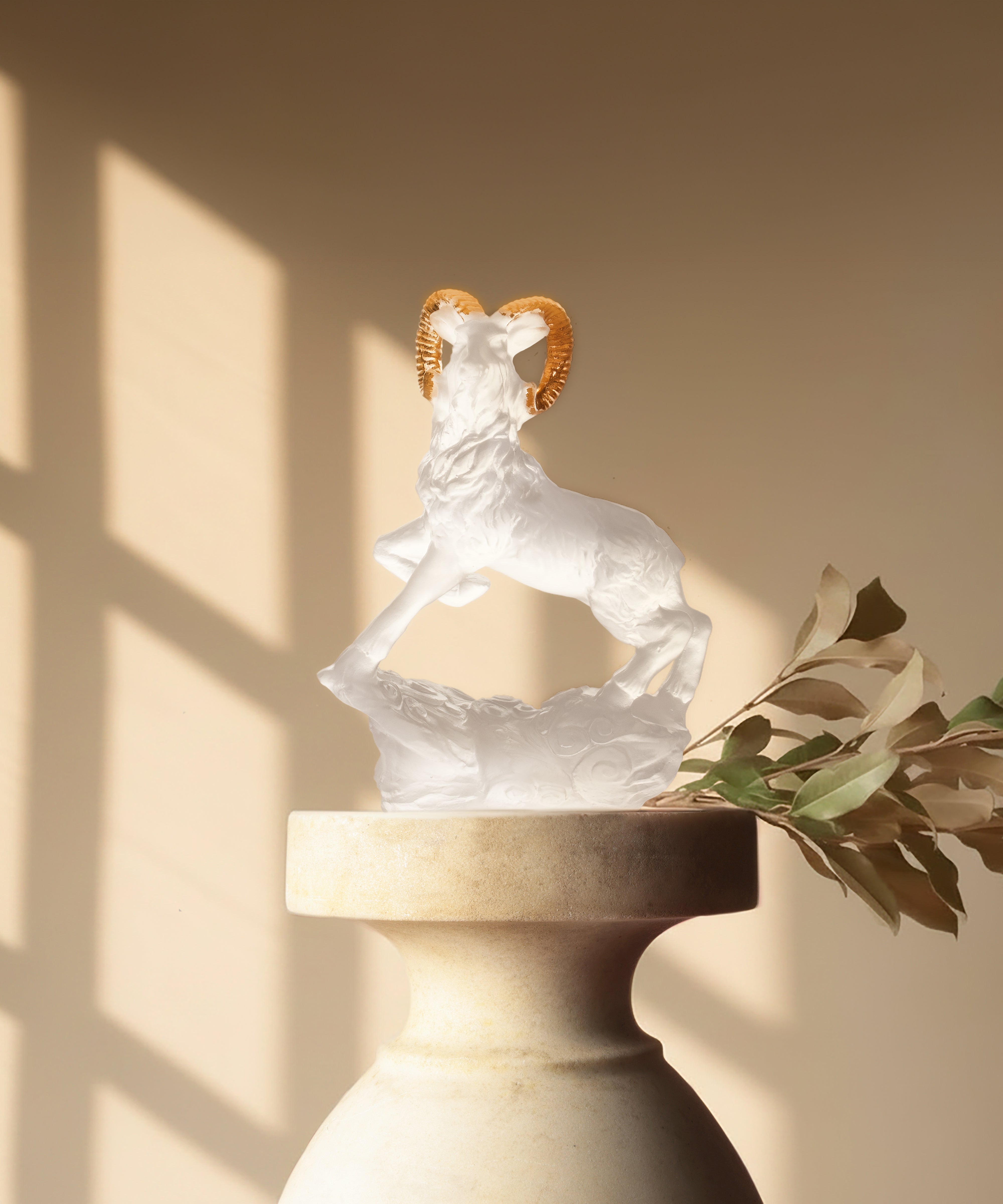 White and Gold Horoscope Goat 128ex