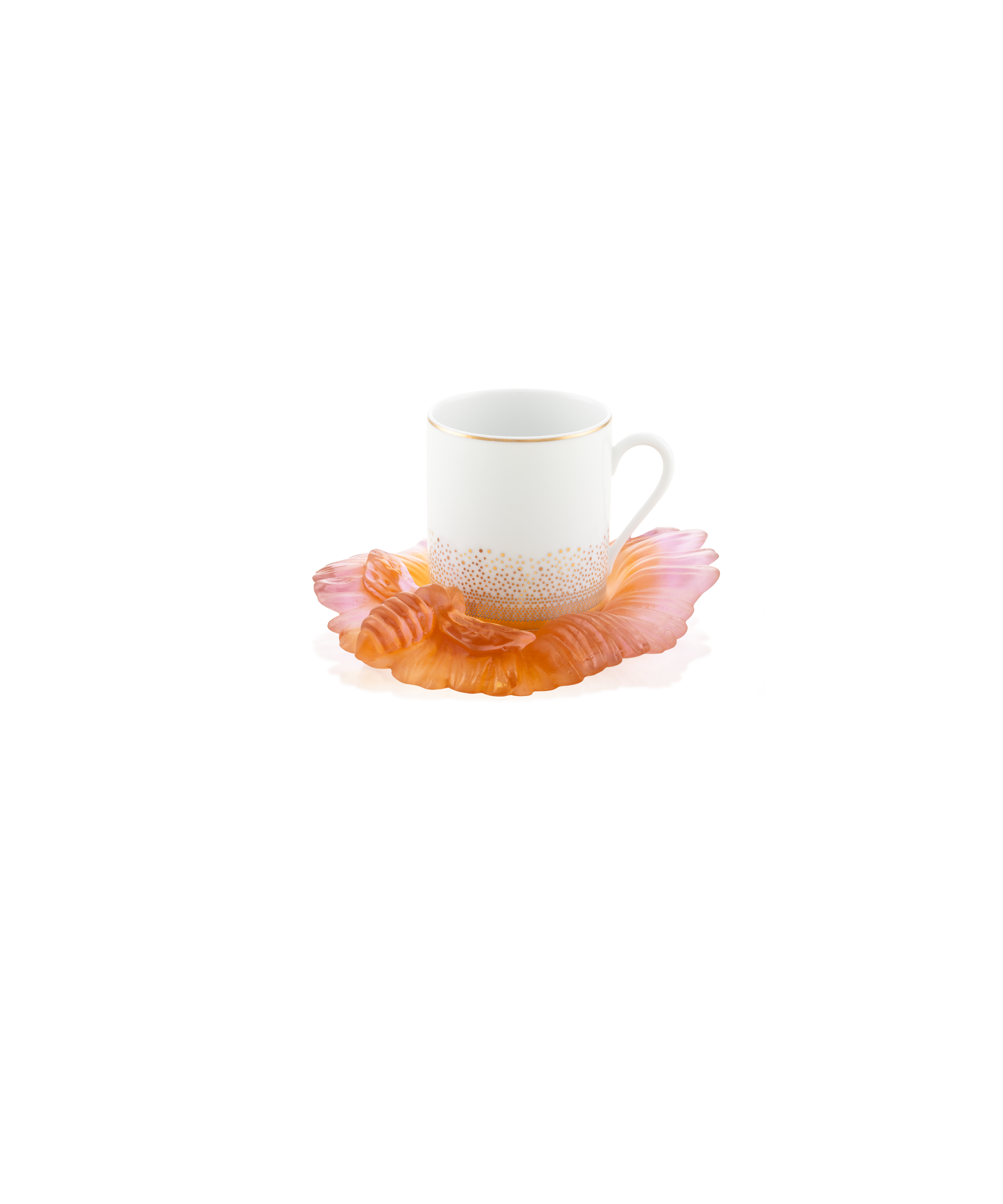 Or d'Abeille Tasse à café avec soucoupe cristal