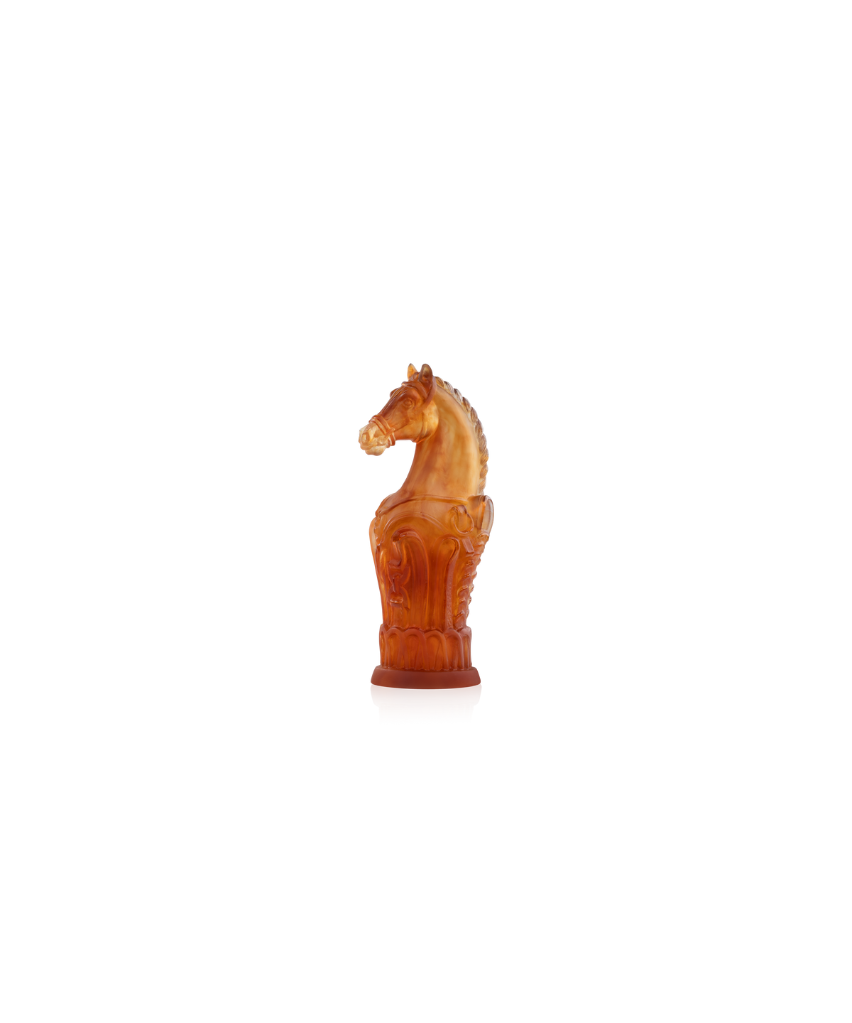 Cavalier d’échec petit modèle Rêve Equestre Daum, figurine en céramique artisanale, détails fins et finition élégante.