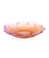 Or d'Abeille Fleur de présentation moyen modèle en ambre-rose, pièce décorative en verre de la marque Daum Intérieur