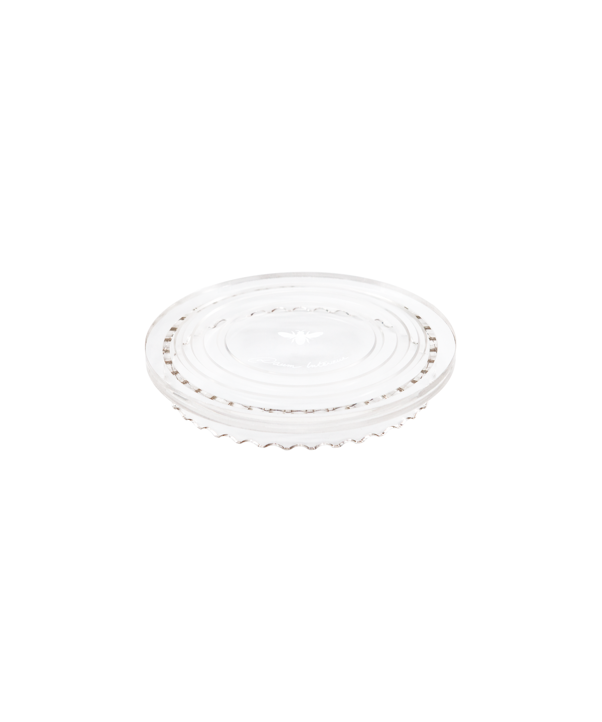 Or d'Abeille Fleur de présentation moyen modèle en ambre-rose de Daum Intérieur, bijou décoratif en forme de fleur.