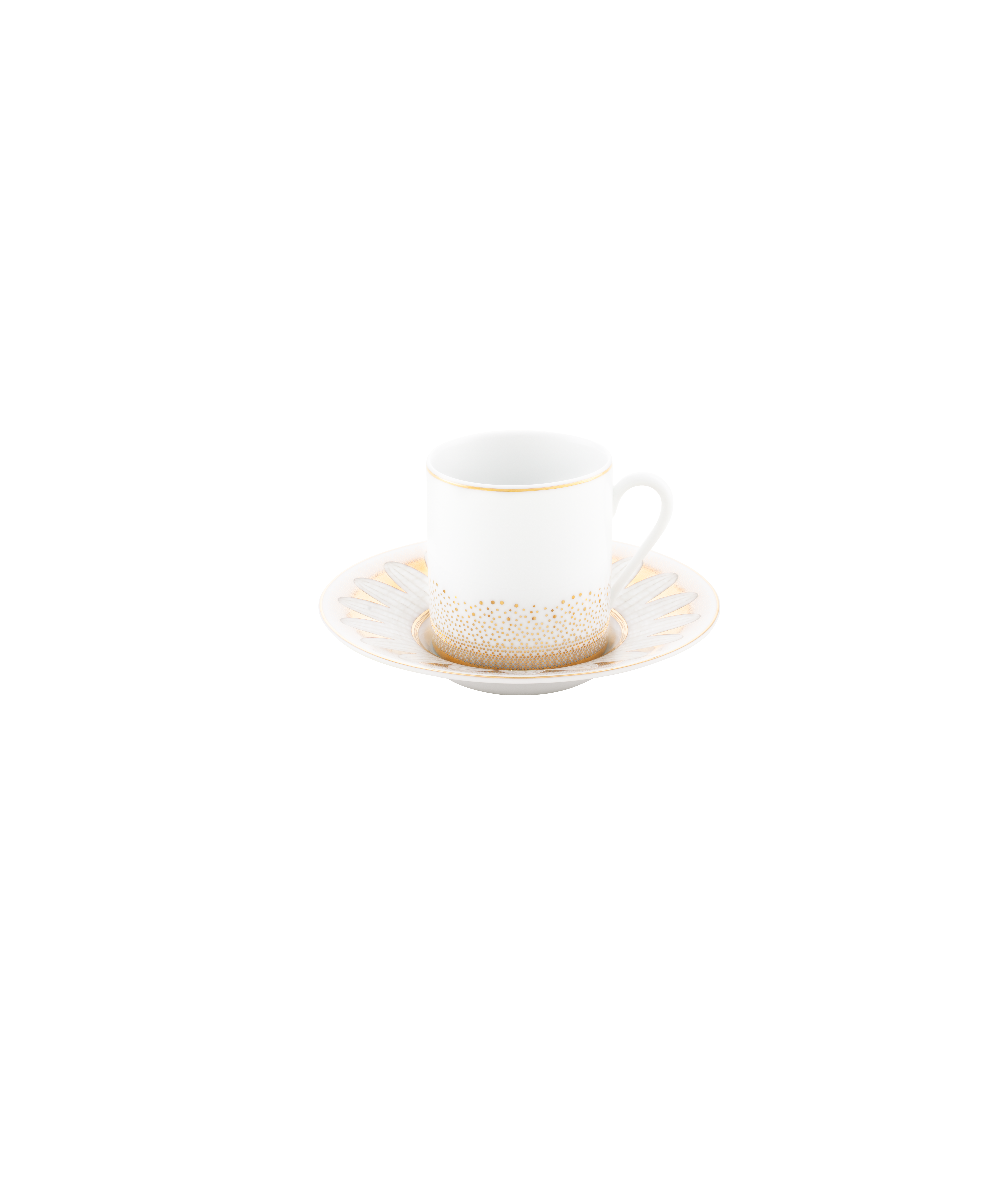Or d'Abeille Coffret de 2 tasses à café avec soucoupe porcelaine