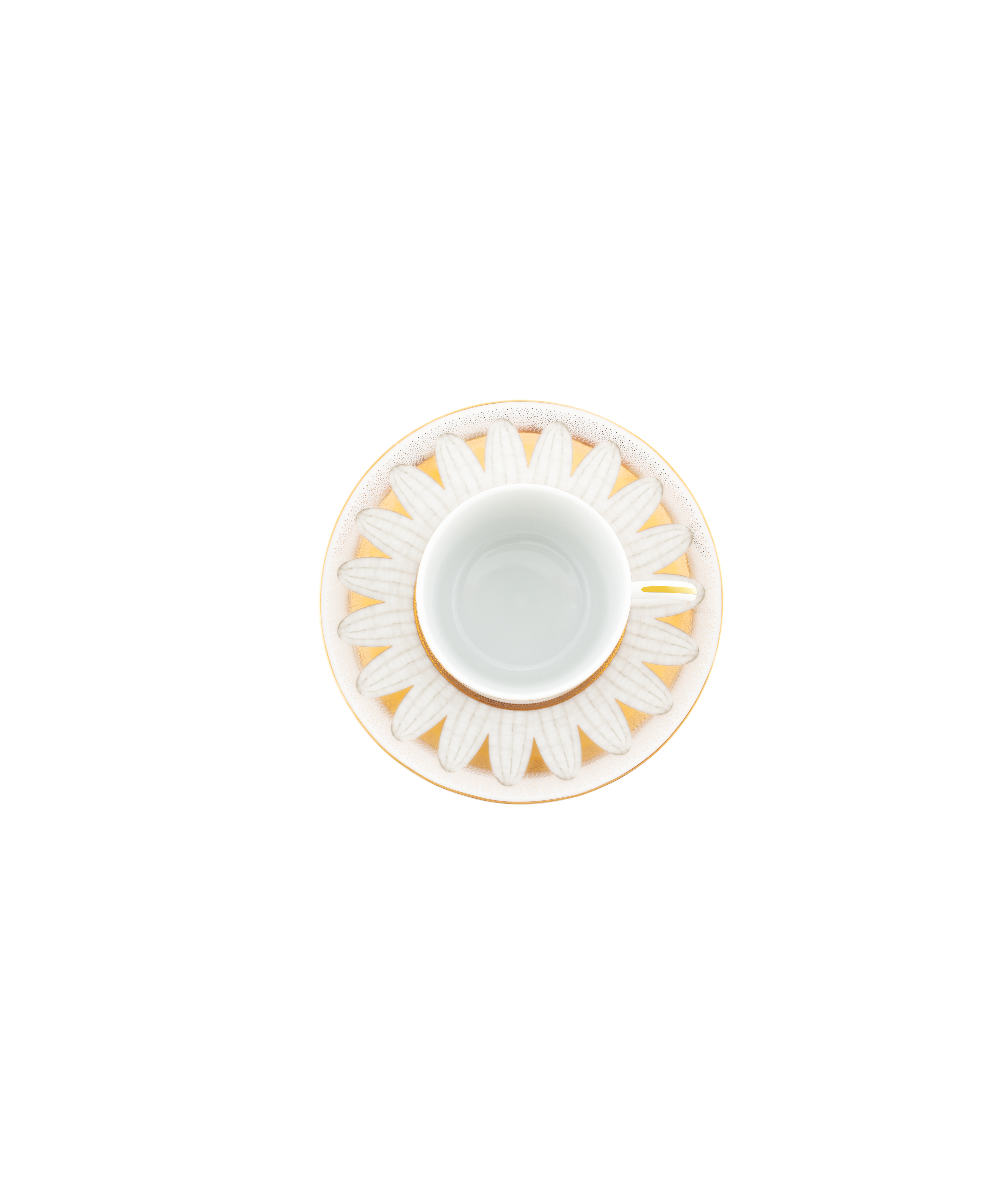 Or d'Abeille Coffret de 2 tasses à café avec soucoupe porcelaine