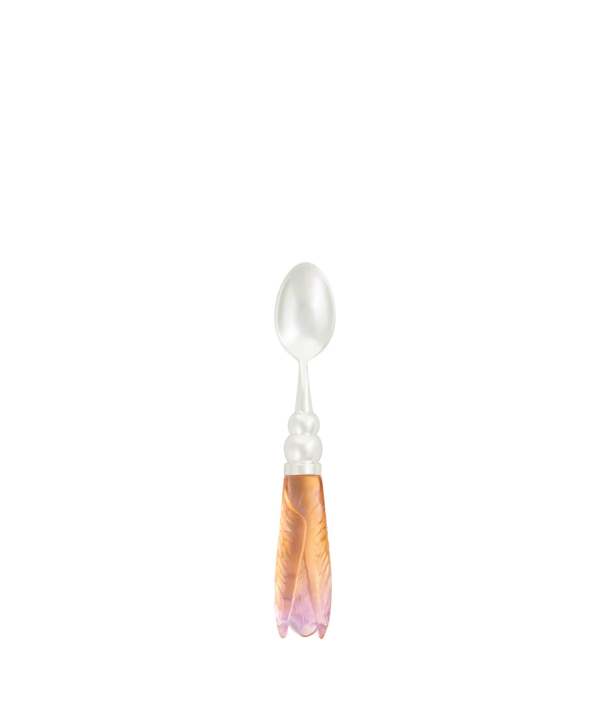 Coffret de 2 cuillères à café Or d'Abeille de la marque Daum Intérieur, avec finition en or élégante sur fond blanc.