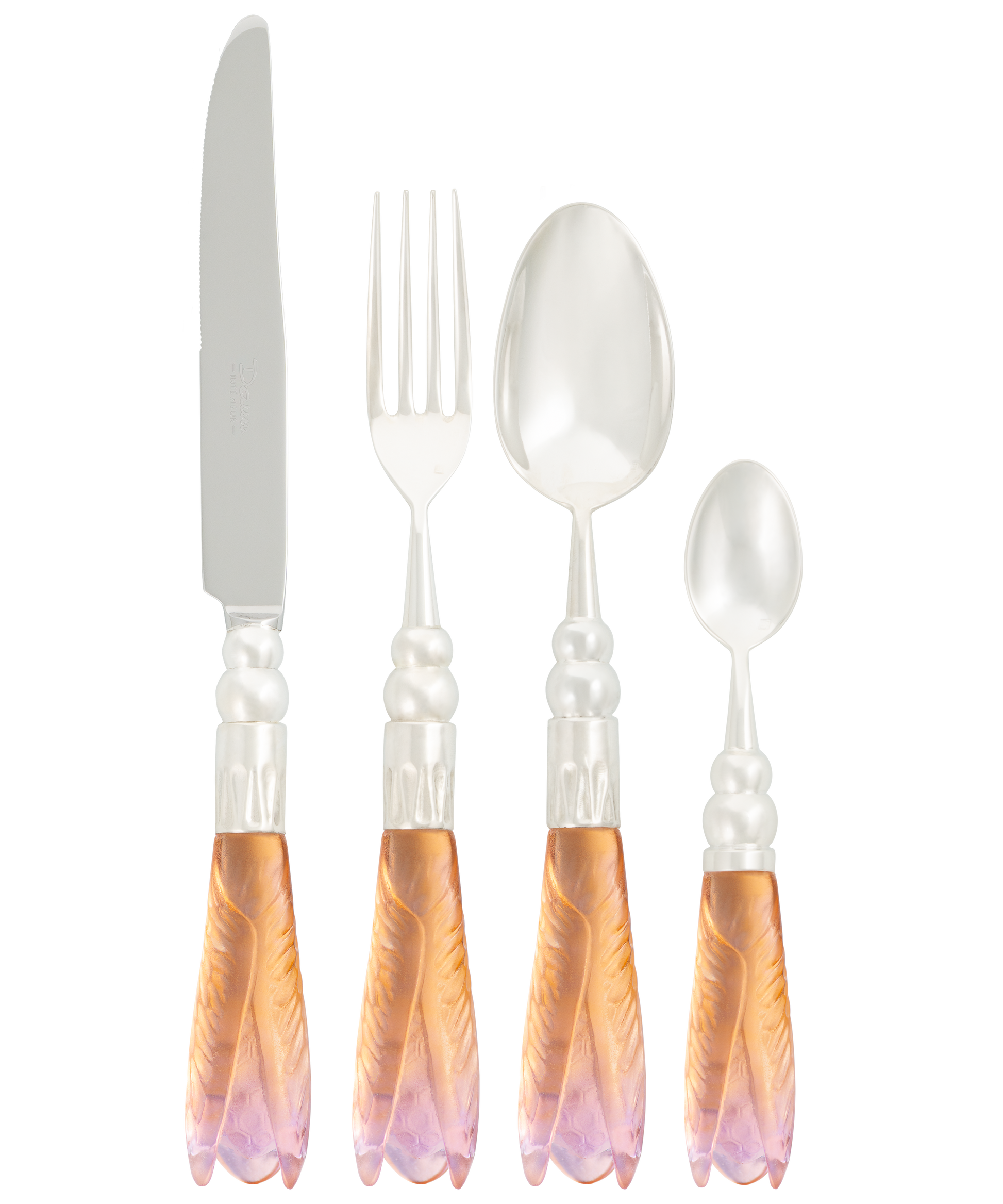 Ensemble individuel d'abeille de Daum Intérieur, coffret de 4 pièces en verre décoratif avec motifs d'abeilles.