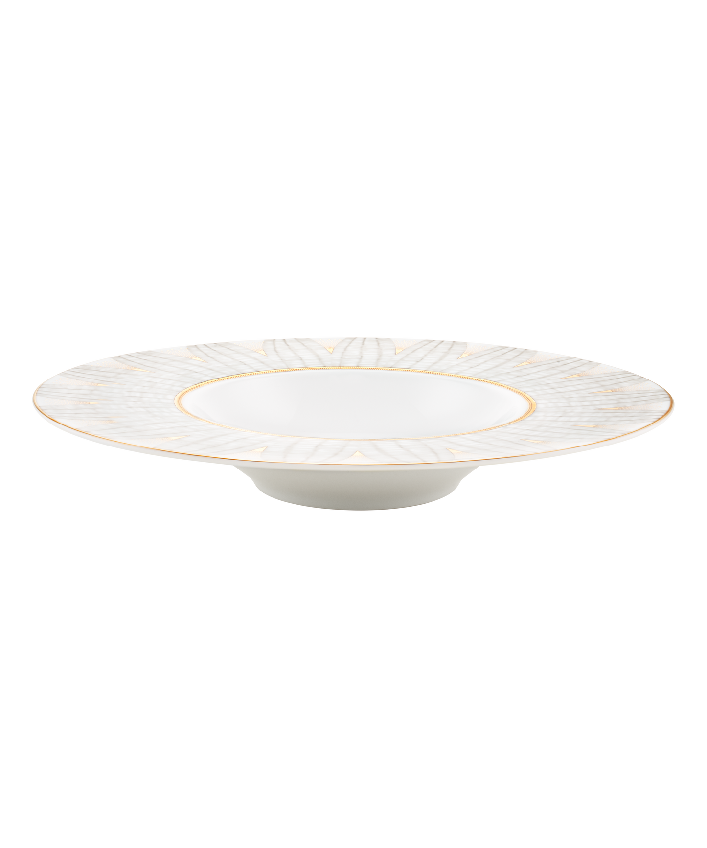 Assiette creuse à ailes Daum Intérieur, coffret de 2, design élégant en céramique avec motif d'abeille.