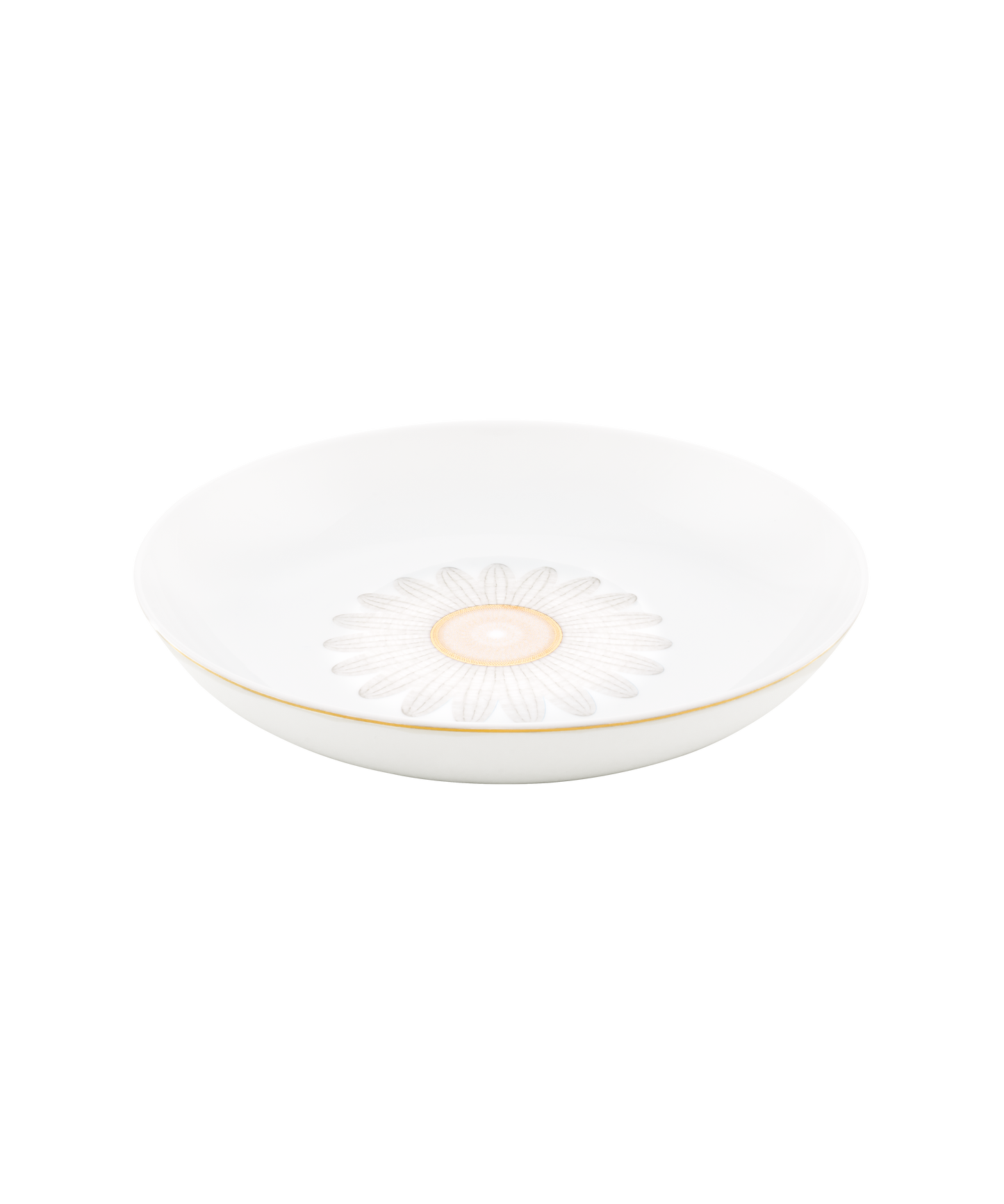 Assiette creuse calotte Or d'Abeille de Daum Intérieur, coffret de 2 assiettes en verre avec motif doré élégant.