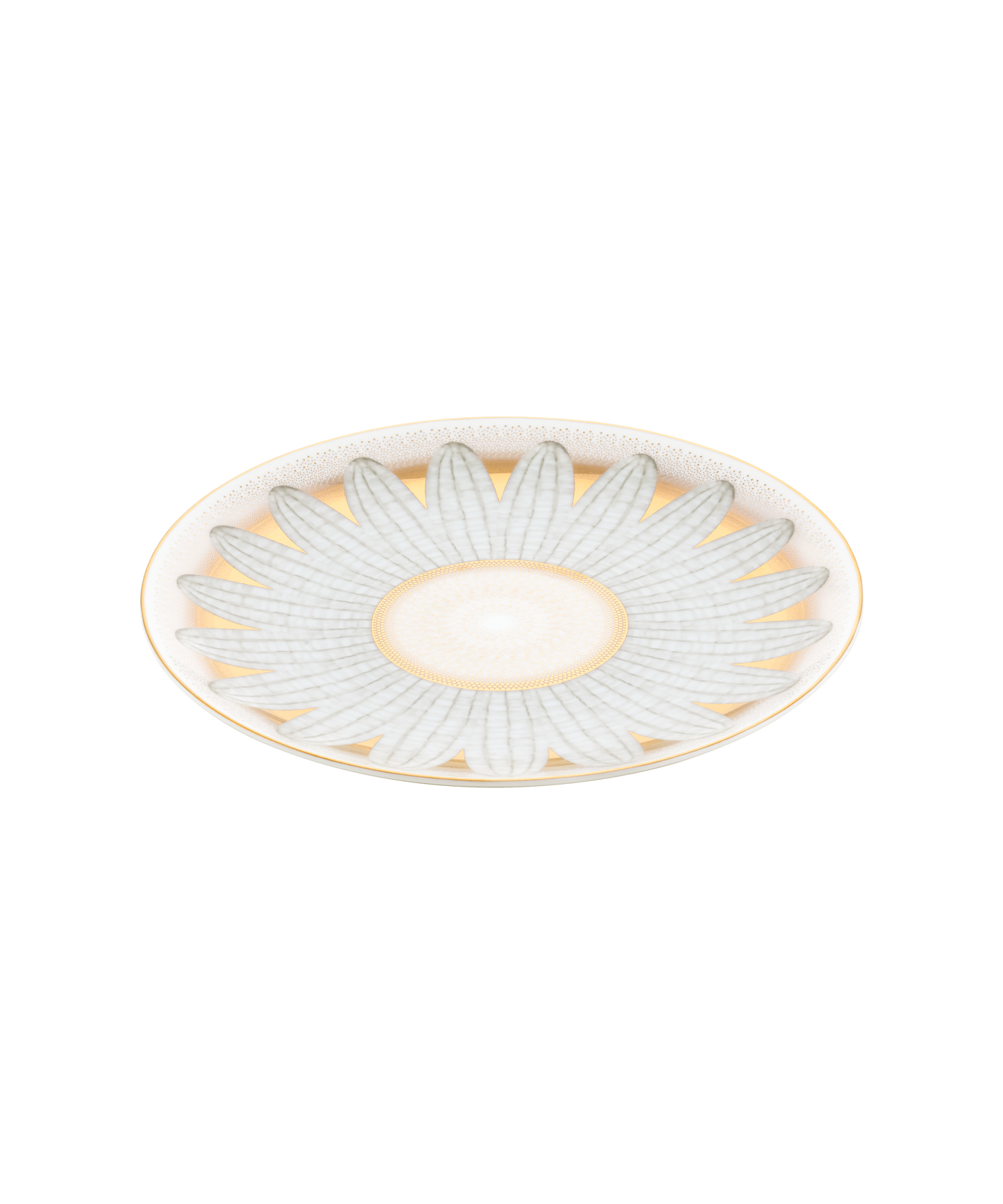Assiette à dessert en or d'abeille de Daum Intérieur, coffret de 2 assiettes en porcelaine élégante et décorative.