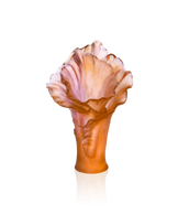 Arum Vase grand modèle Ambre-rose - Daum