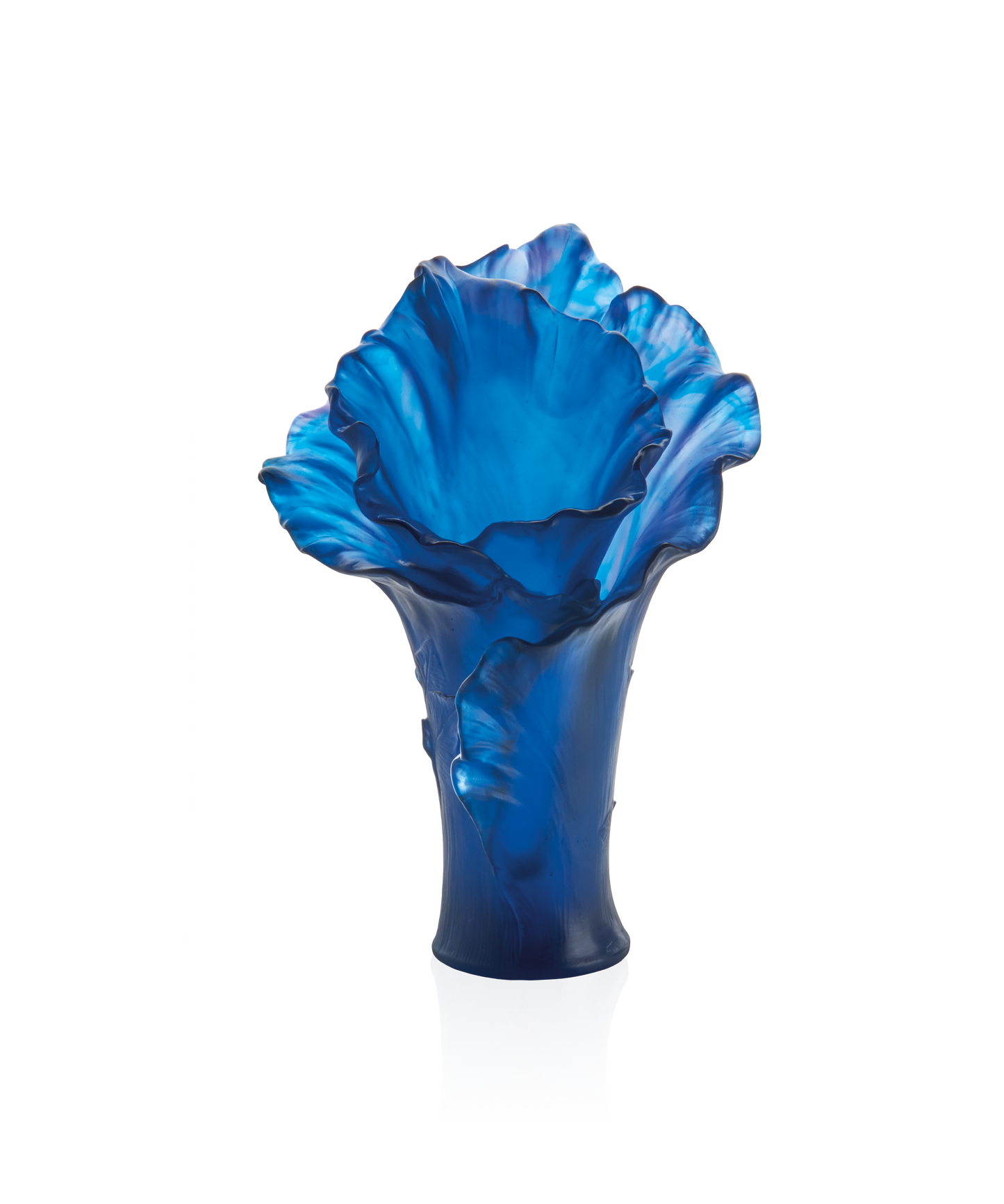 Arum Vase grand modèle Bleu nuit - Daum