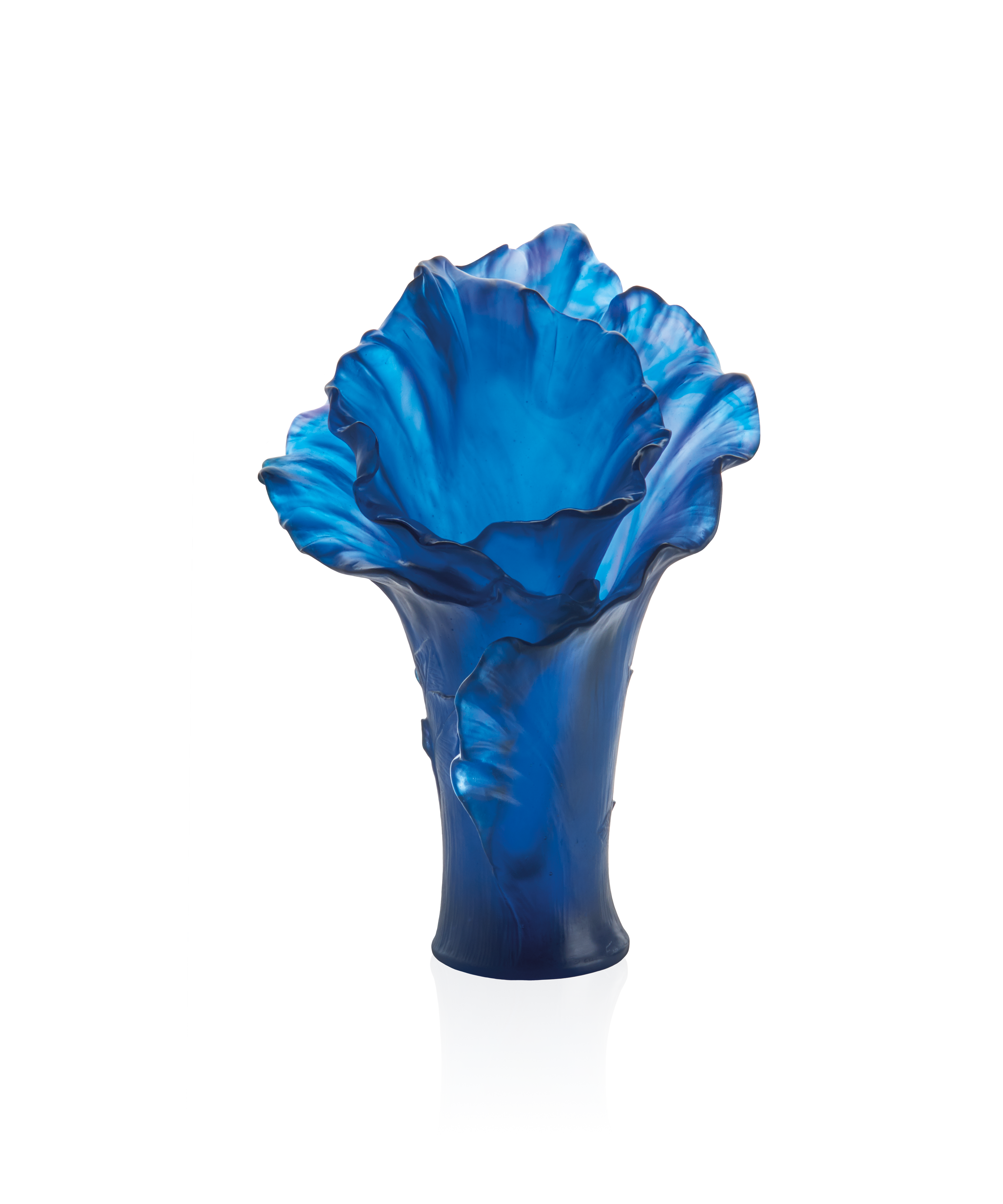 Arum Vase grand modèle Bleu nuit - Daum