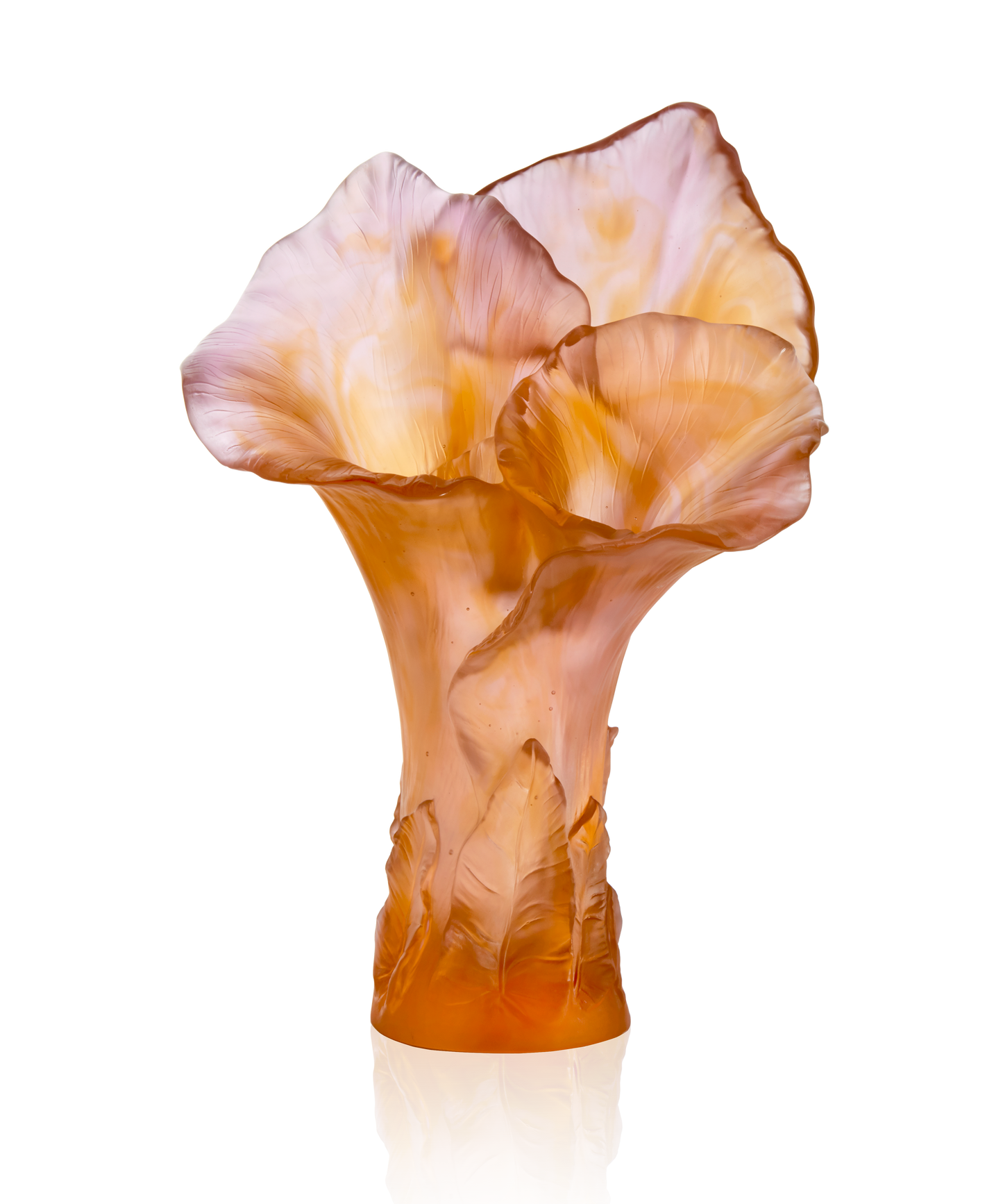 Arum Vase magnum Ambre-rose - Daum