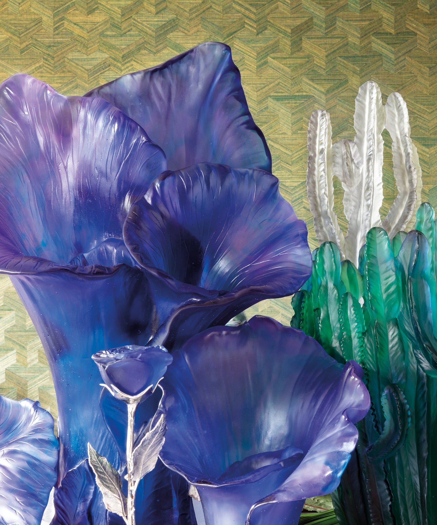 Arum Vase magnum Bleu nuit - Daum