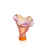 Arum Vase moyen modèle Ambre-rose - Daum