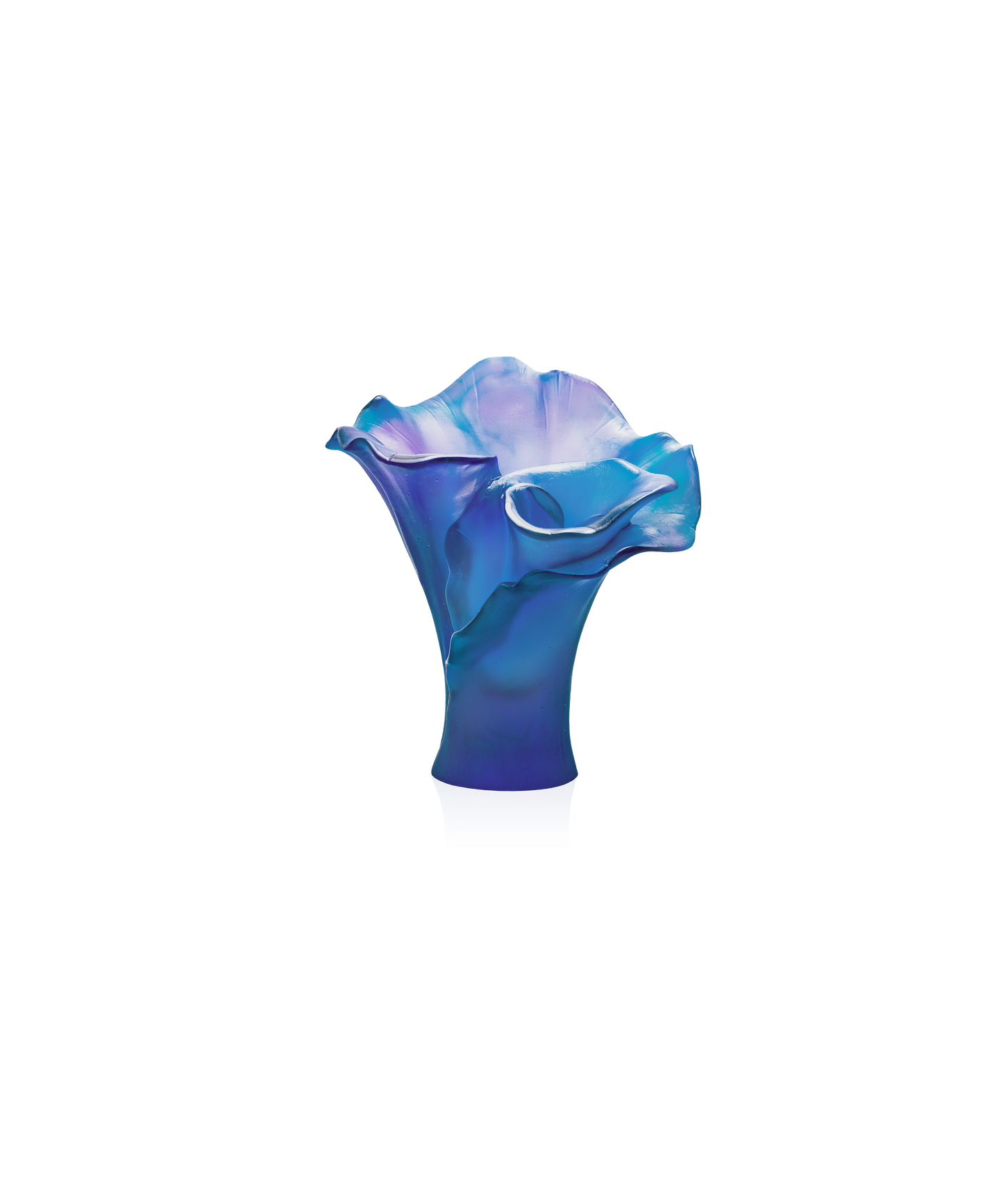 Arum Vase petit modèle Bleu nuit - Daum