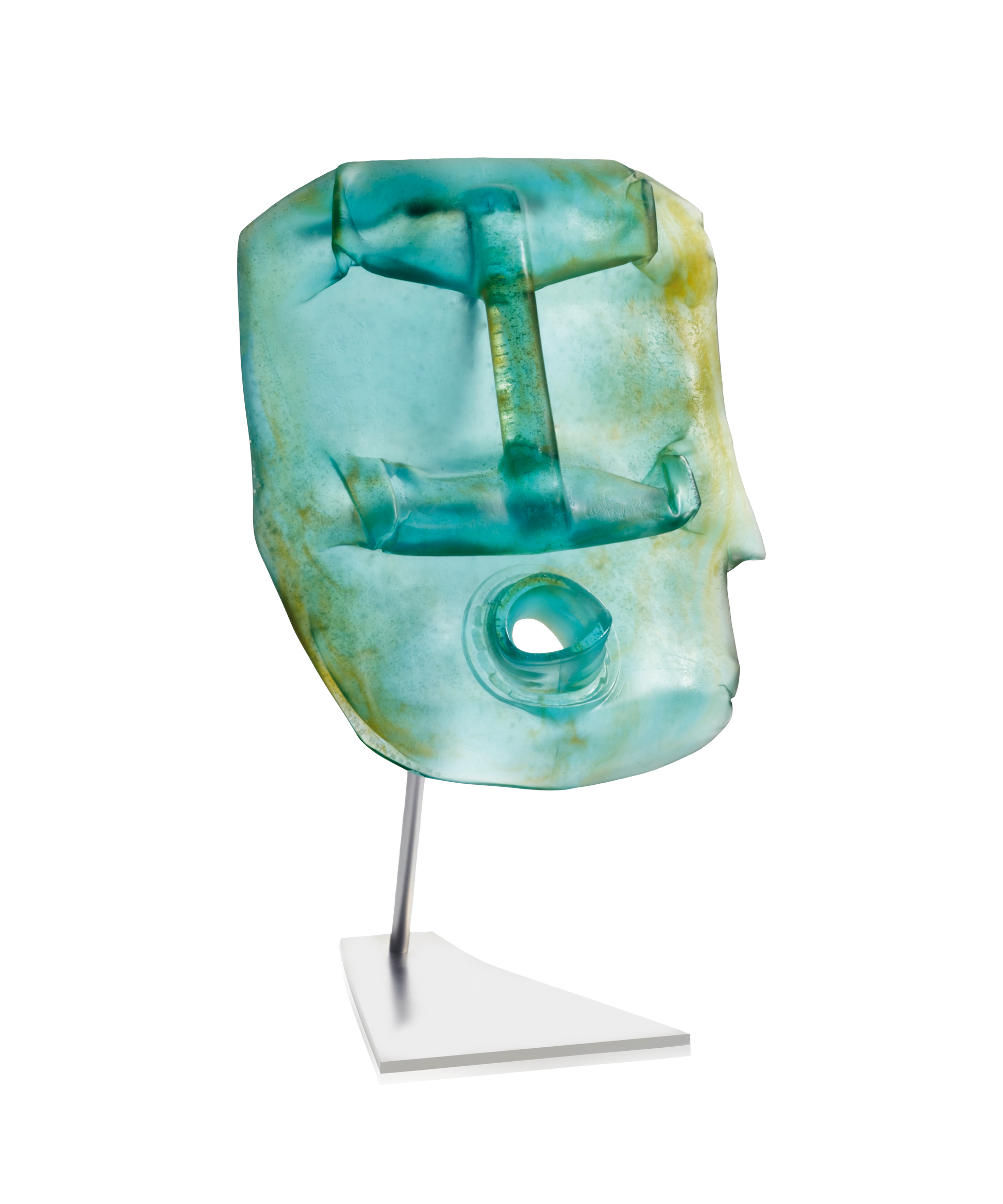 Blue Oil Head de Romuald Hazoumé 175ex - Daum