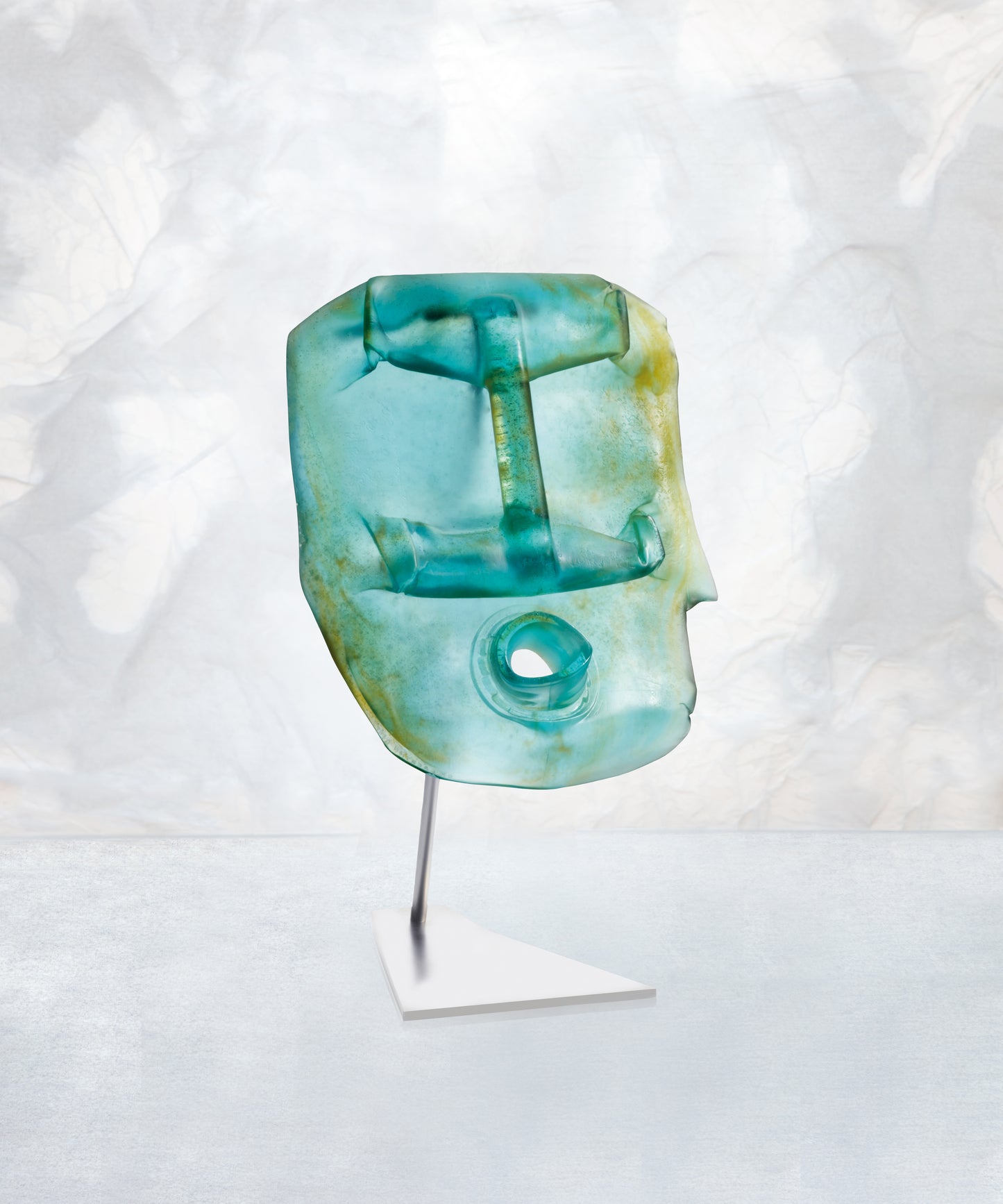 Blue Oil Head de Romuald Hazoumé 175ex - Daum