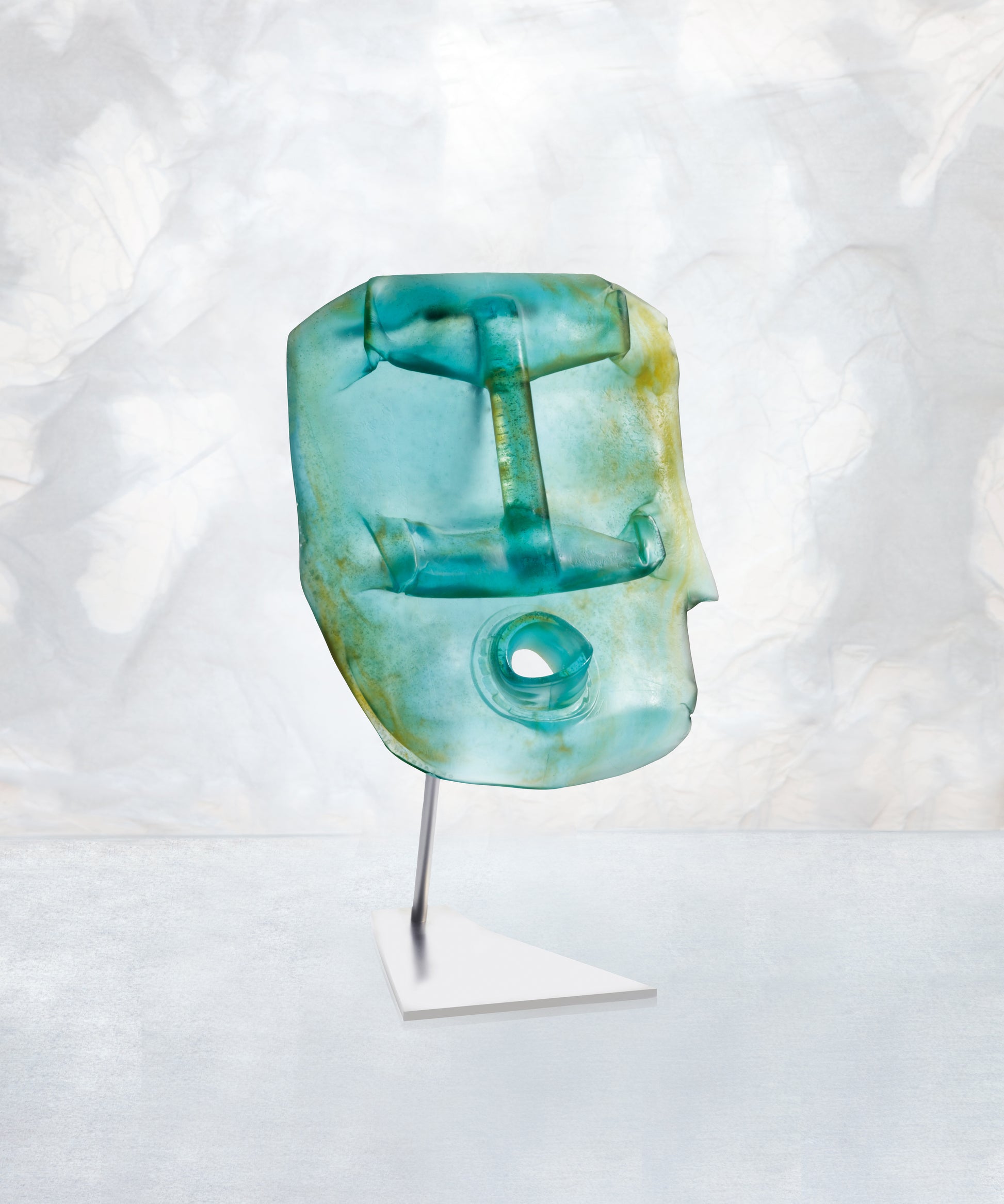 Blue Oil Head de Romuald Hazoumé 175ex - Daum