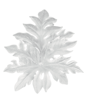 Feuille murale grand modèle Bornéo blanche de Emilio Robba, design élégant de la marque Daum, décor mural moderne et artistique