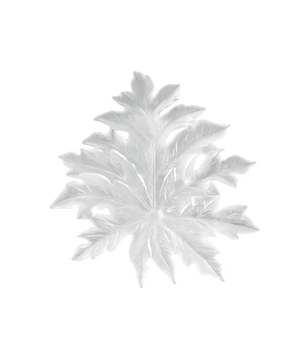 Décor mural Borneo Feuille petit modèle de Emilio Robba, fixation courte blanche, design artistique pour intérieur élégant.