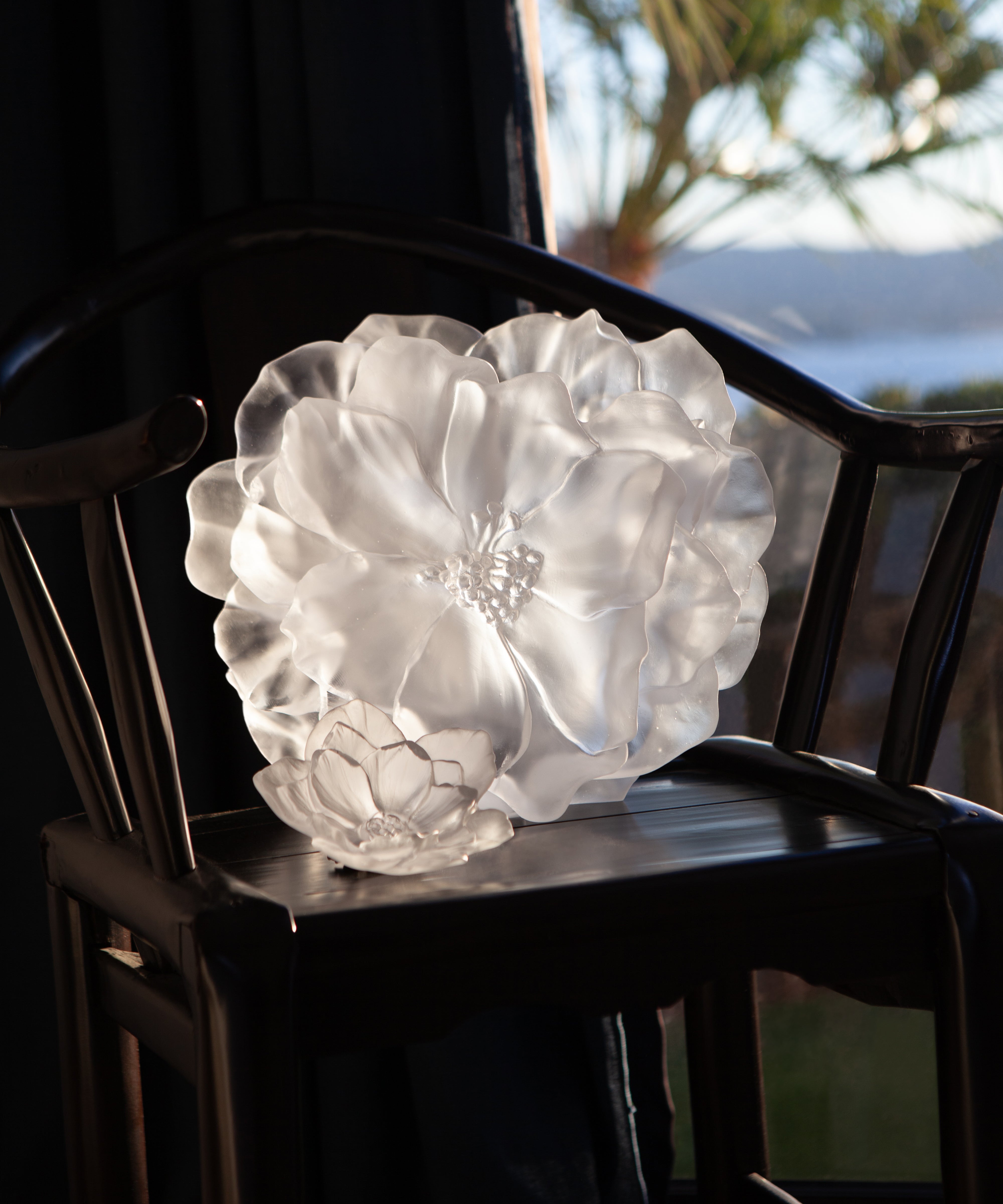 Camelia Coupe petit modèle Blanche - Daum