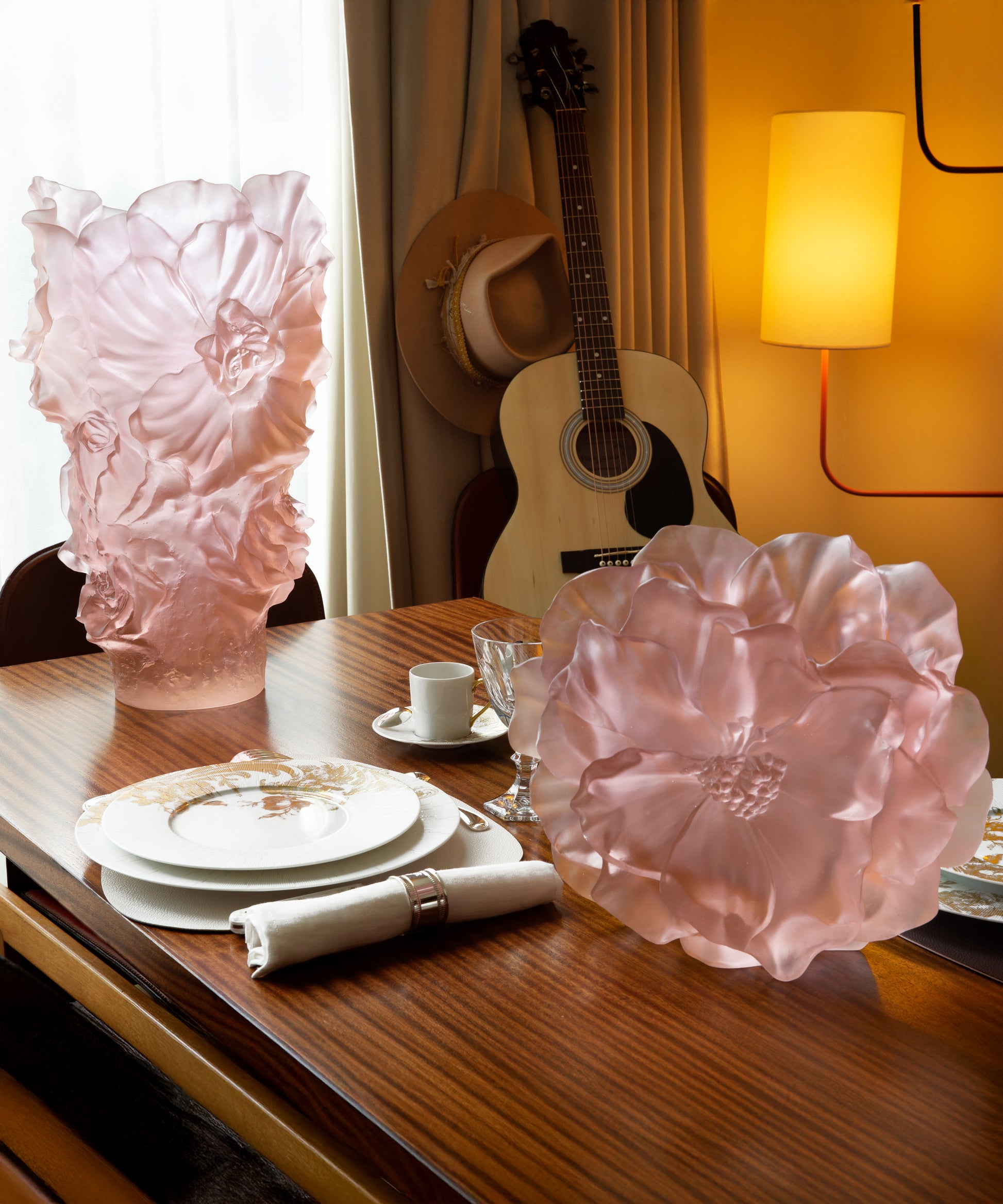Camelia Vase grand modèle Rose - Daum
