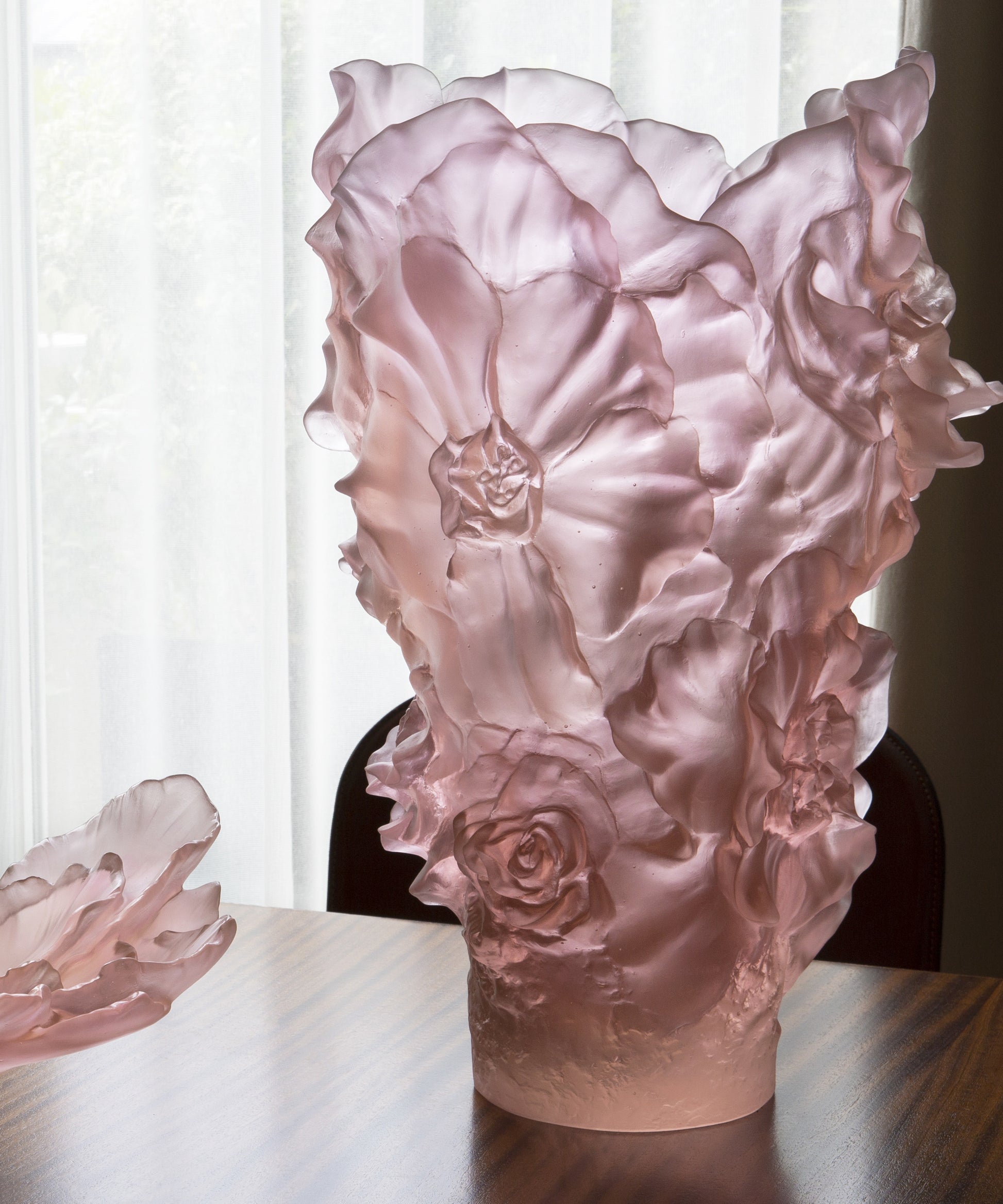 Camelia Vase magnum Rose 99ex - Daum