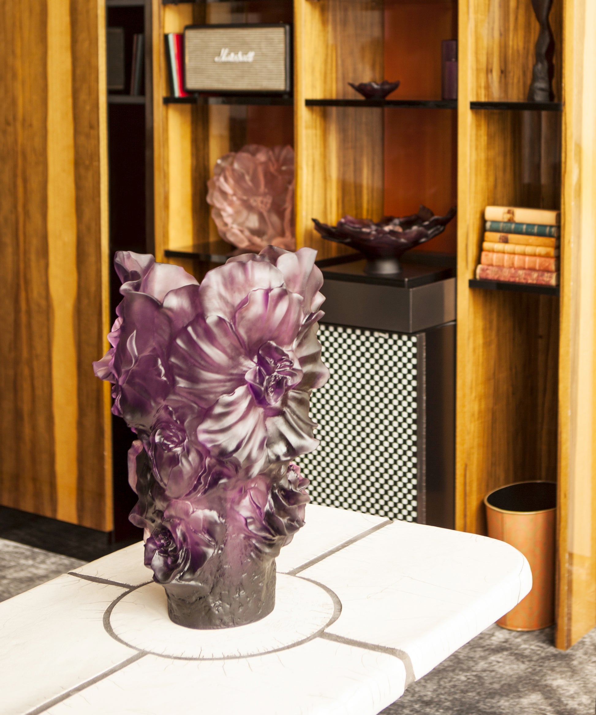 Camelia Vase magnum Violet 99ex - Daum