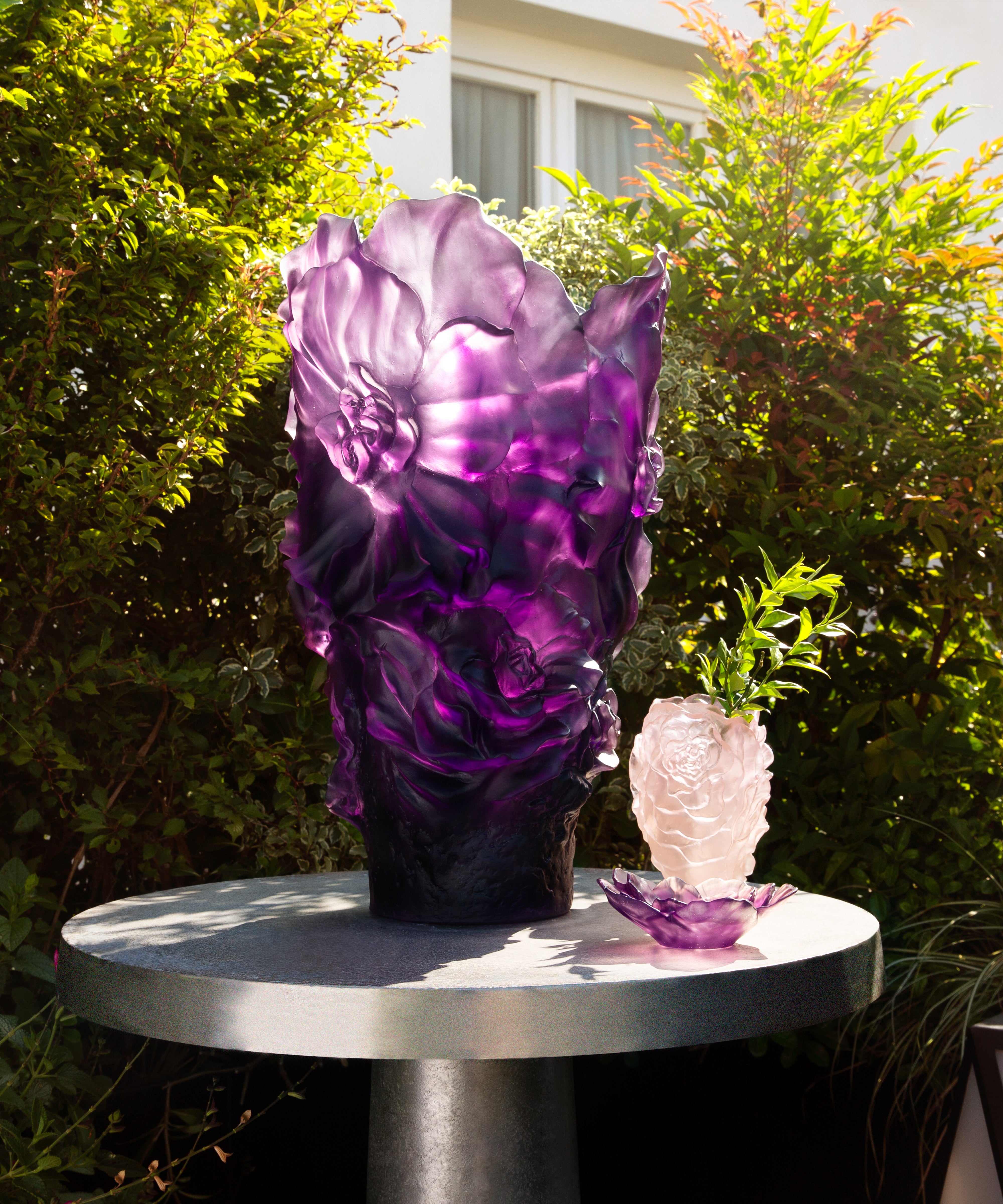 Camelia Vase magnum Violet 99ex - Daum