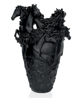 Cavalcade Vase magnum Noir 175ex - Daum