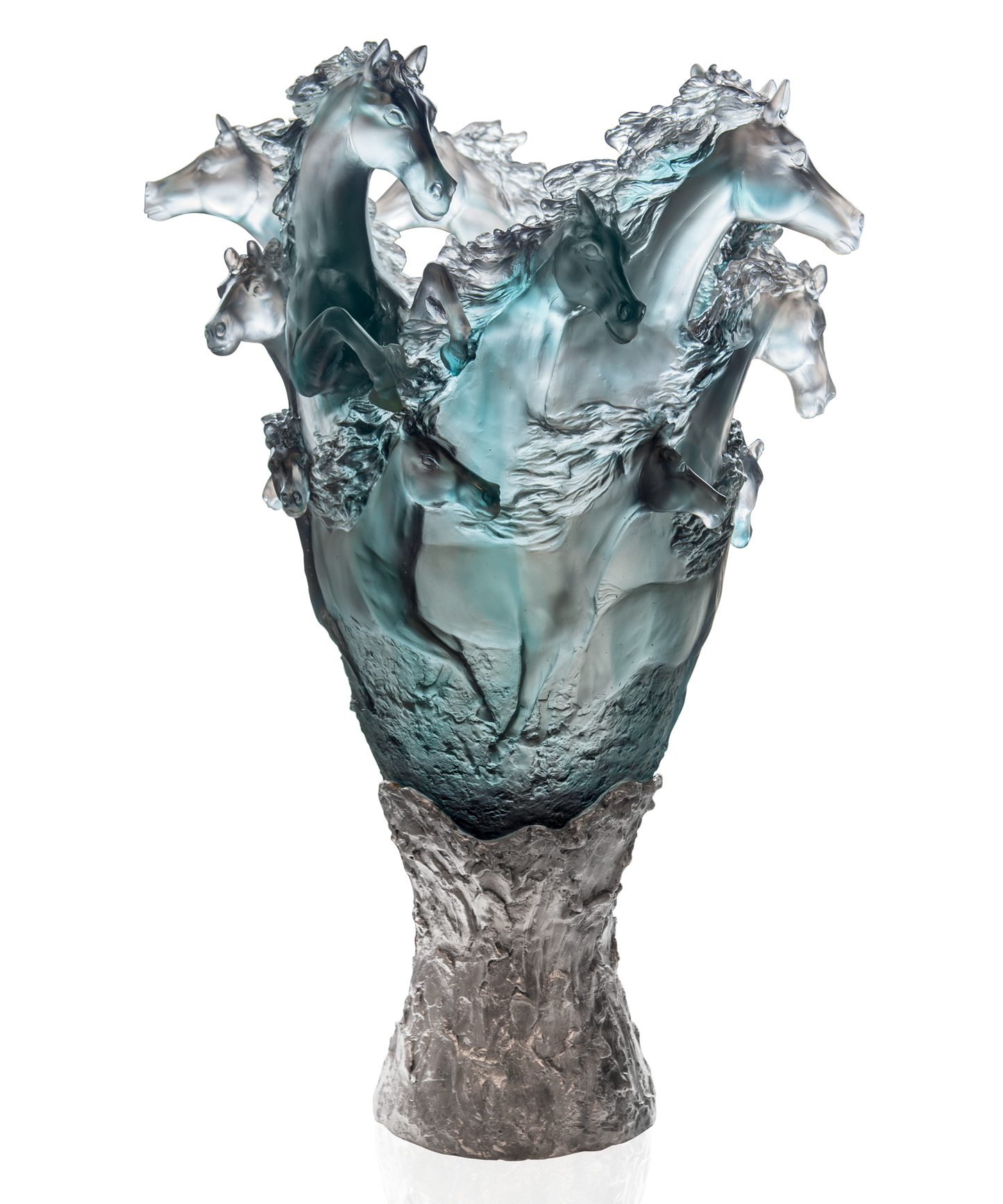 Cavalcade Vase prestige Bleu-gris 50ex - Daum