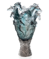 Cavalcade Vase prestige Bleu-gris 50ex - Daum