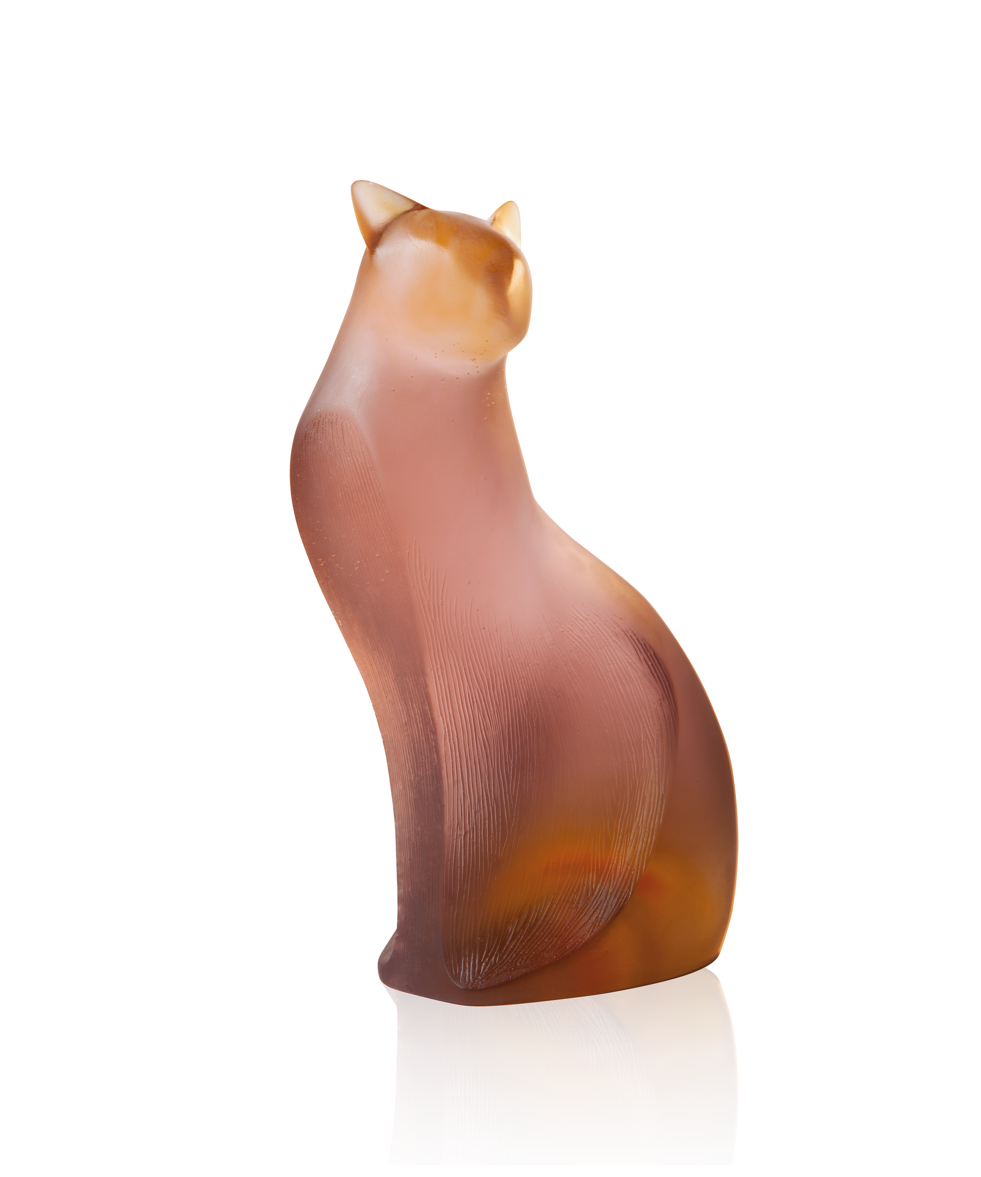 Chat assis Gris-rose de Xavier Carnoy 375ex - Daum